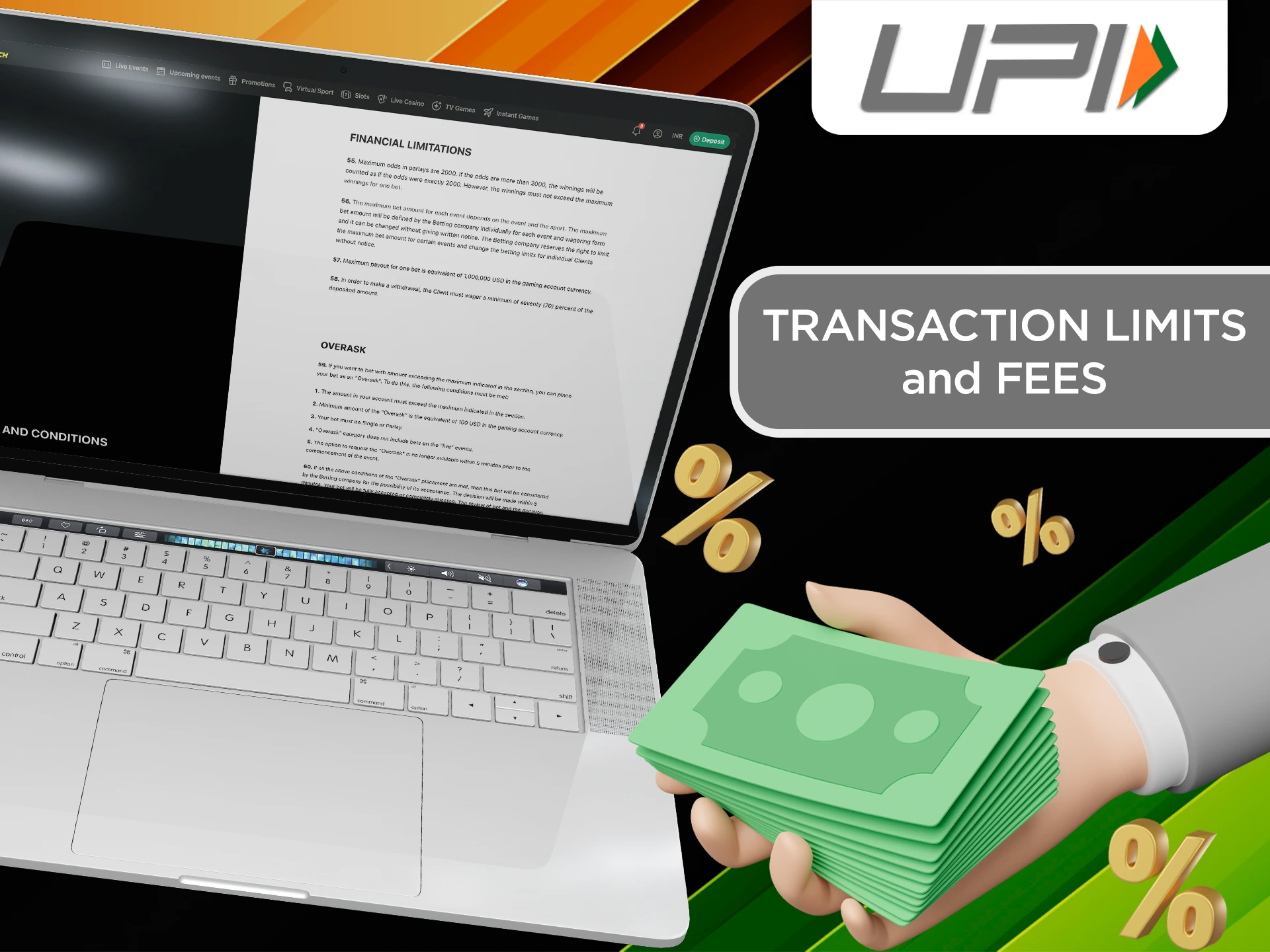 Learn about UPI payment system limits and commissions.