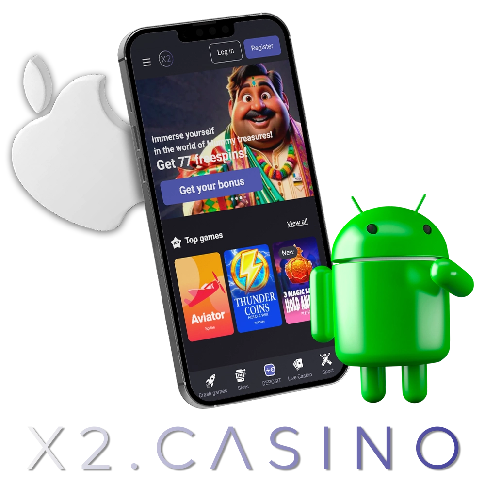 Install the X2 Casino app so you don't miss an important bet.