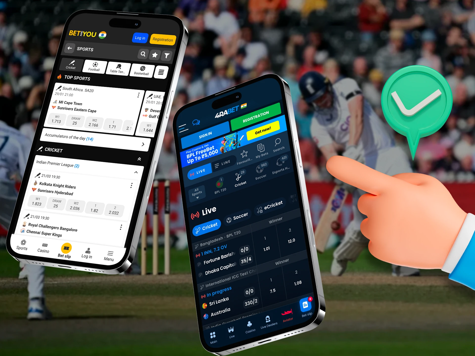 Make the right choice when choosing an in app betting bookmaker.