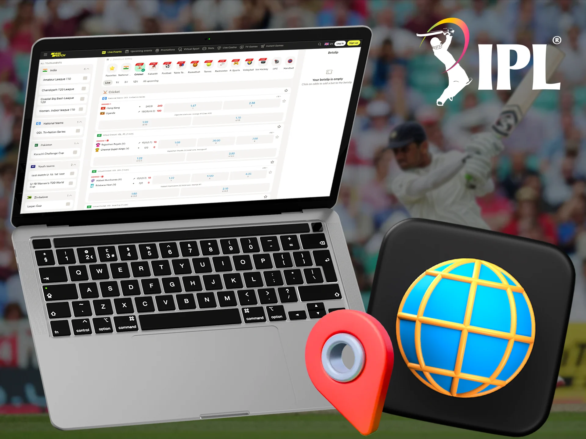 Try the convenient interface of bookmaker sites for betting on IPL.