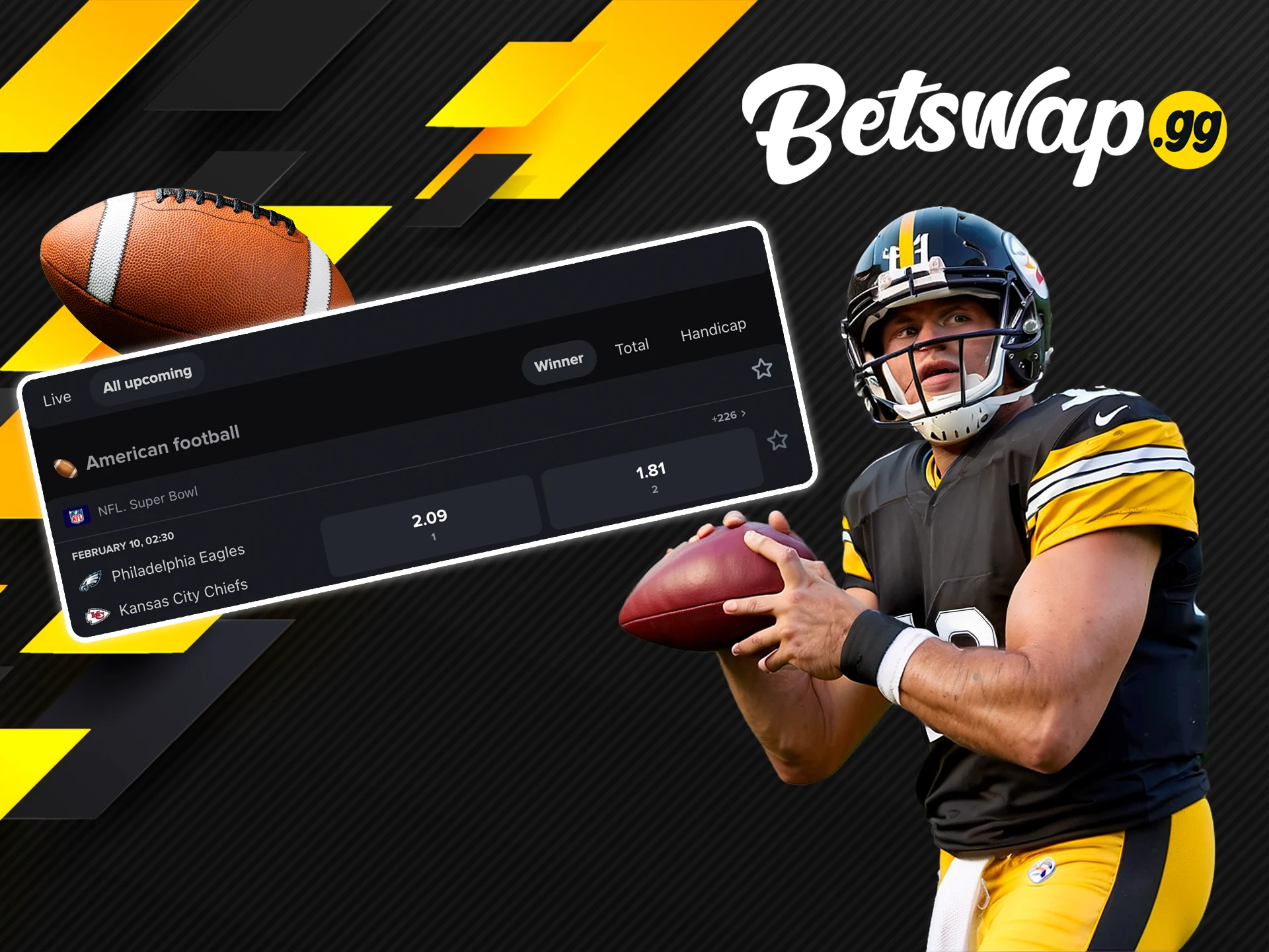 Join the winning American football betting team at Betswap gg.