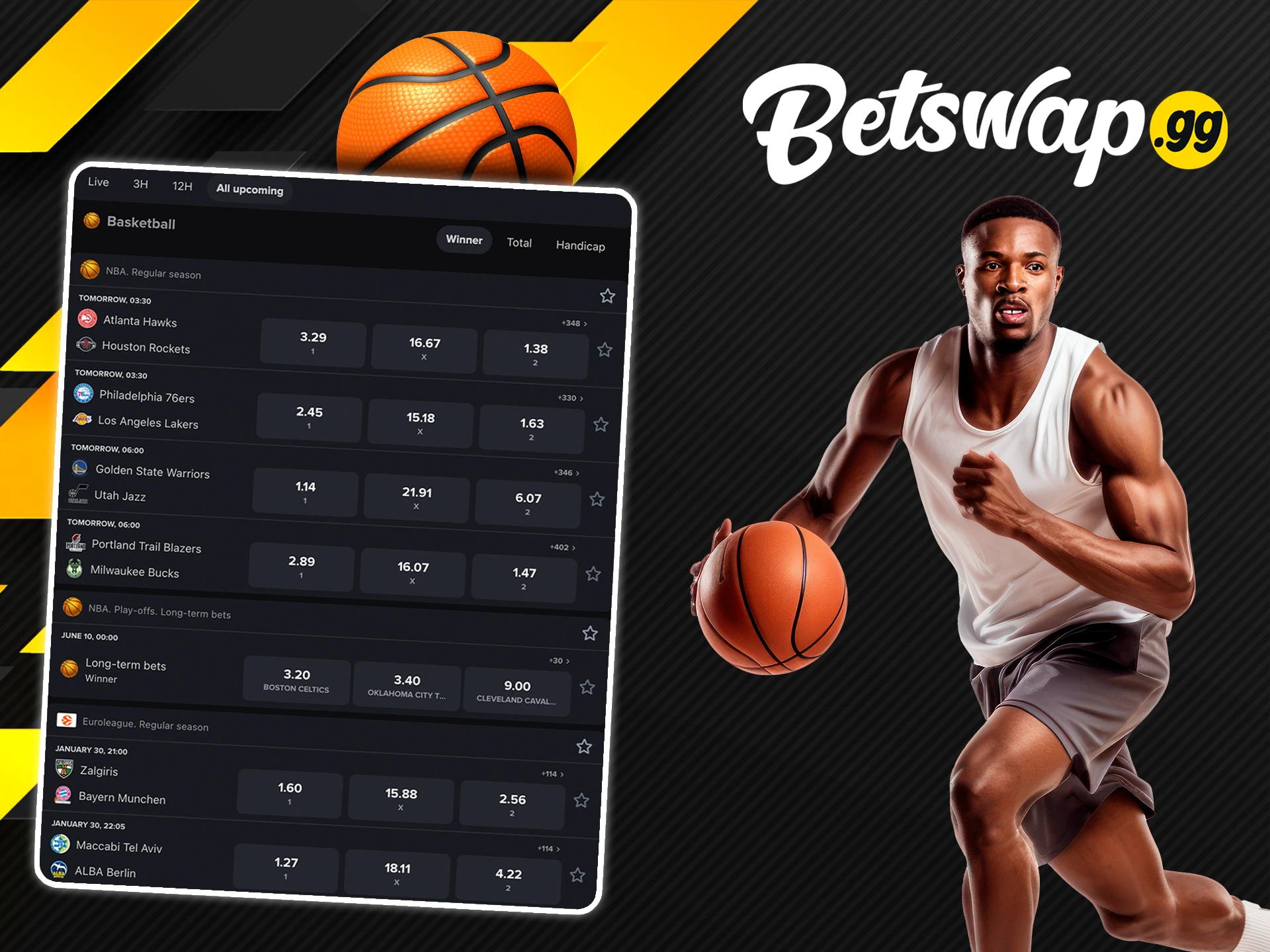 Analyze stats and bet on basketball favorites at Betswap gg.