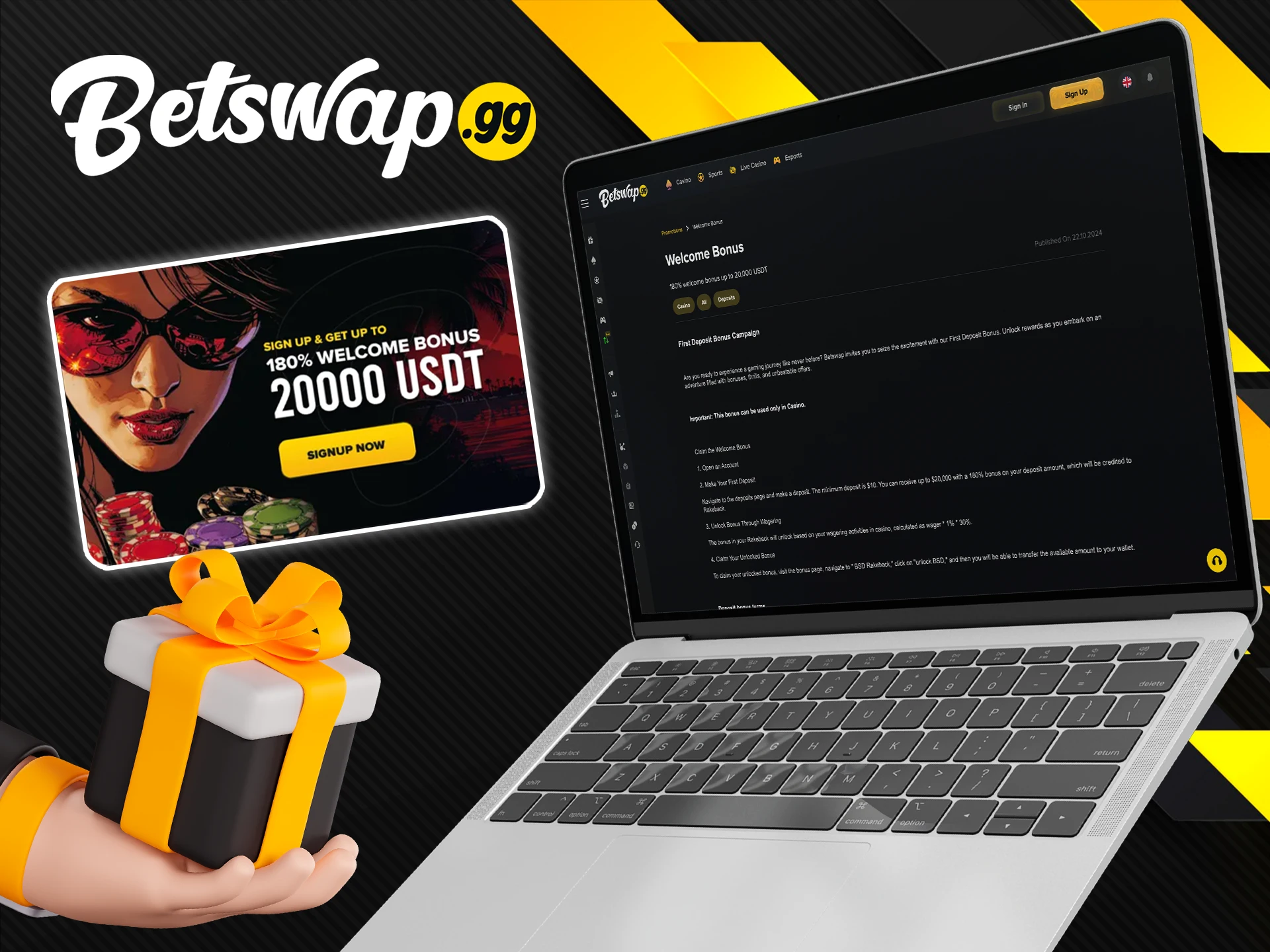 Get welcome bonus from Betswap gg follow the guide.