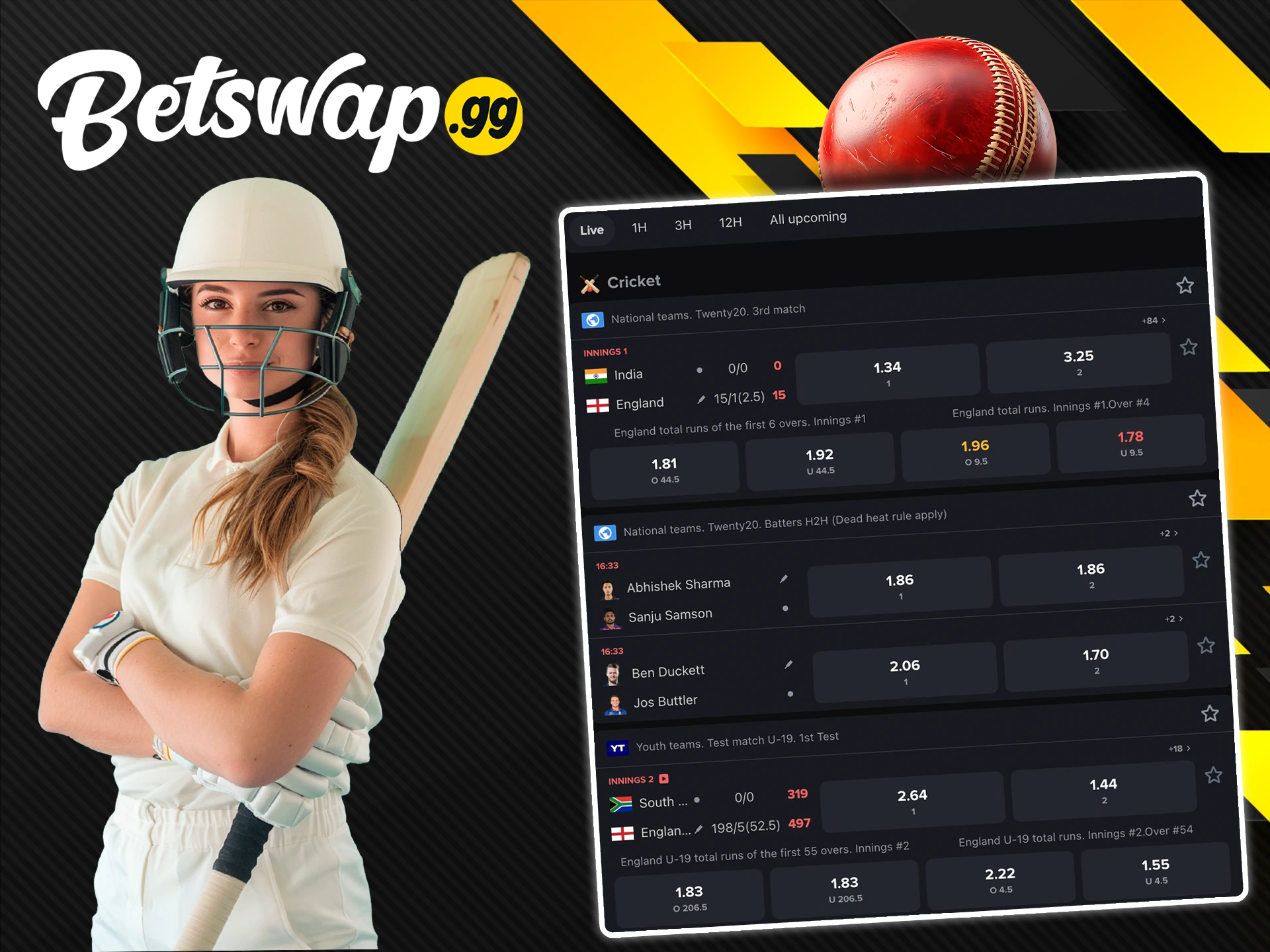 Choose your favourite cricket team and create a prediction at Betswap gg.