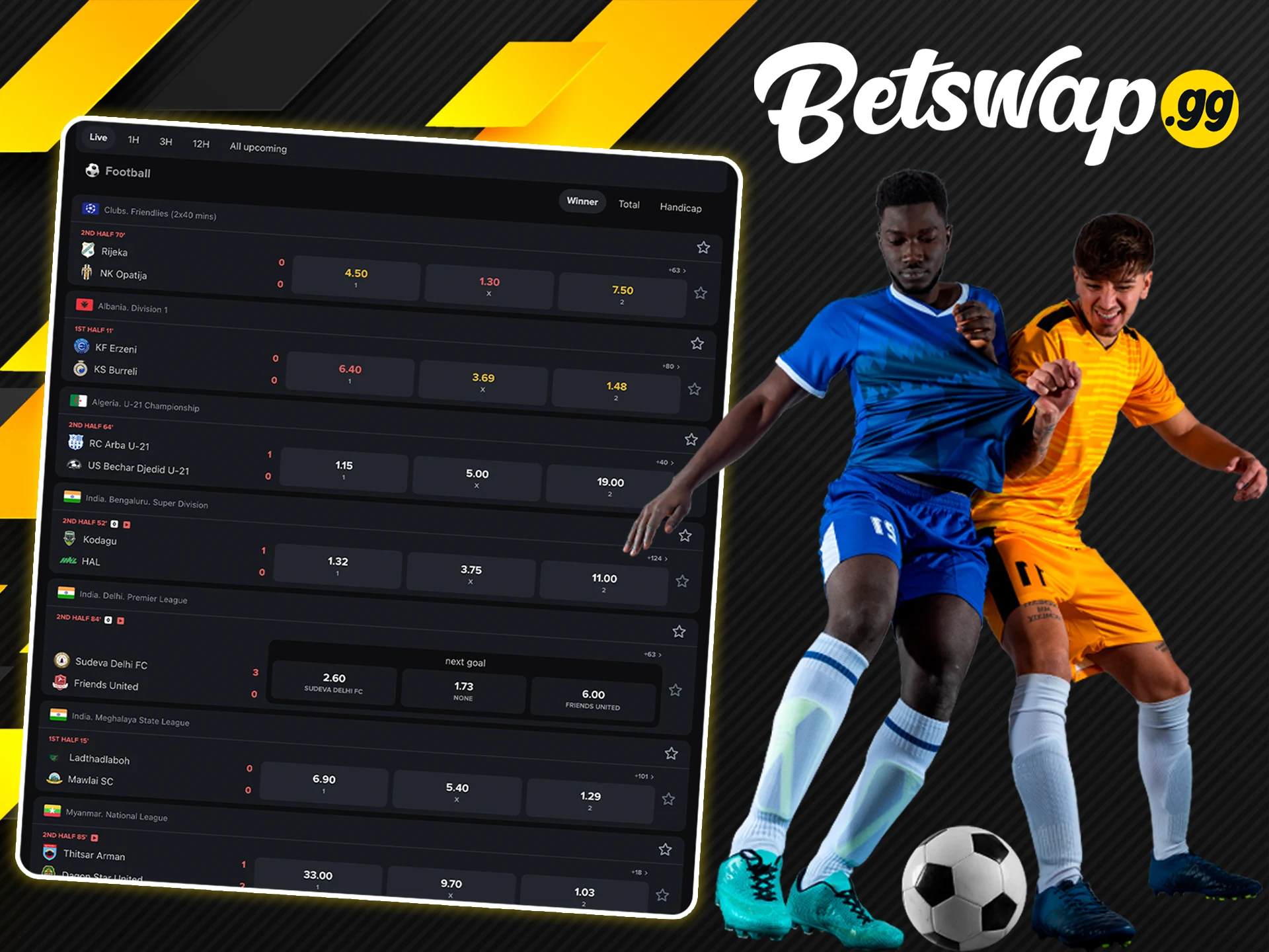 Predict football match outcomes and win with Betswap gg.