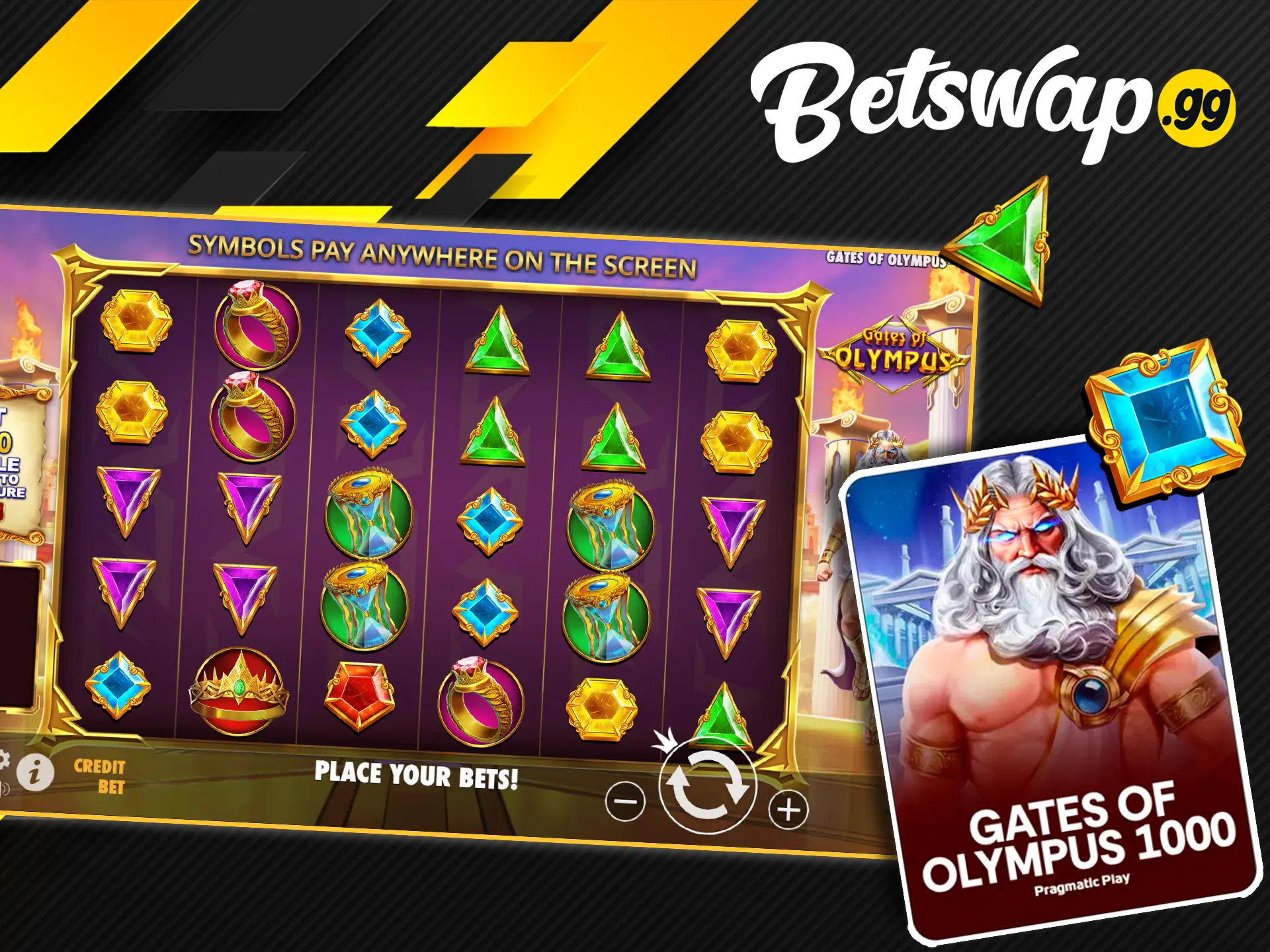 Break the jackpot by playing Gates of Olympus at Betswap gg.