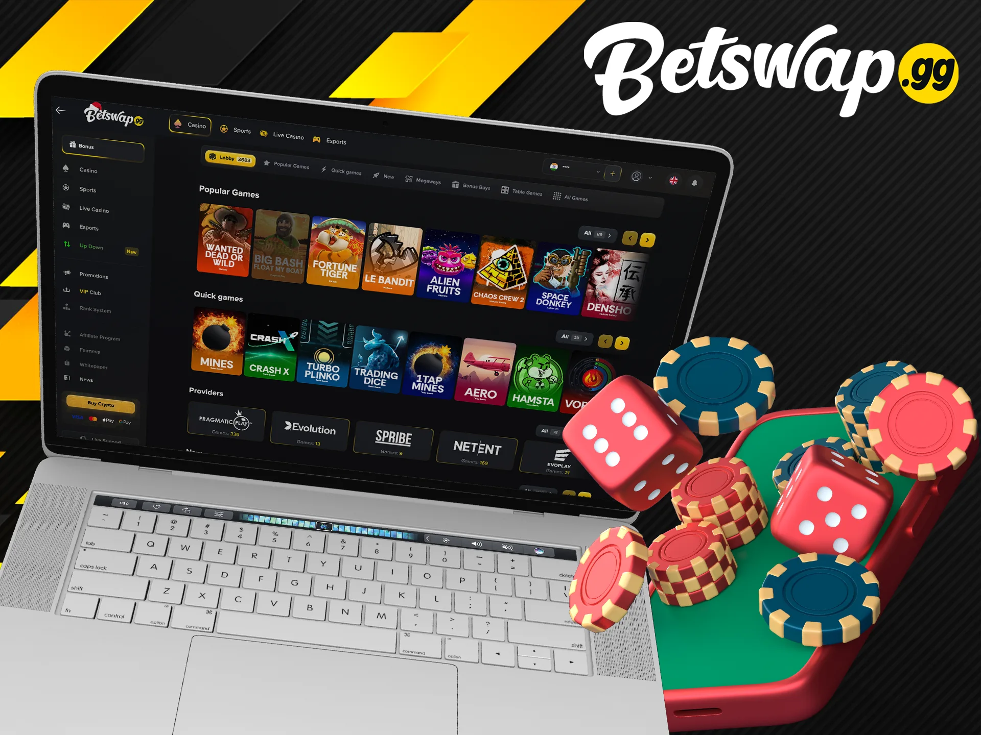 Learn how to start betting in the casino section with Betswap gg.