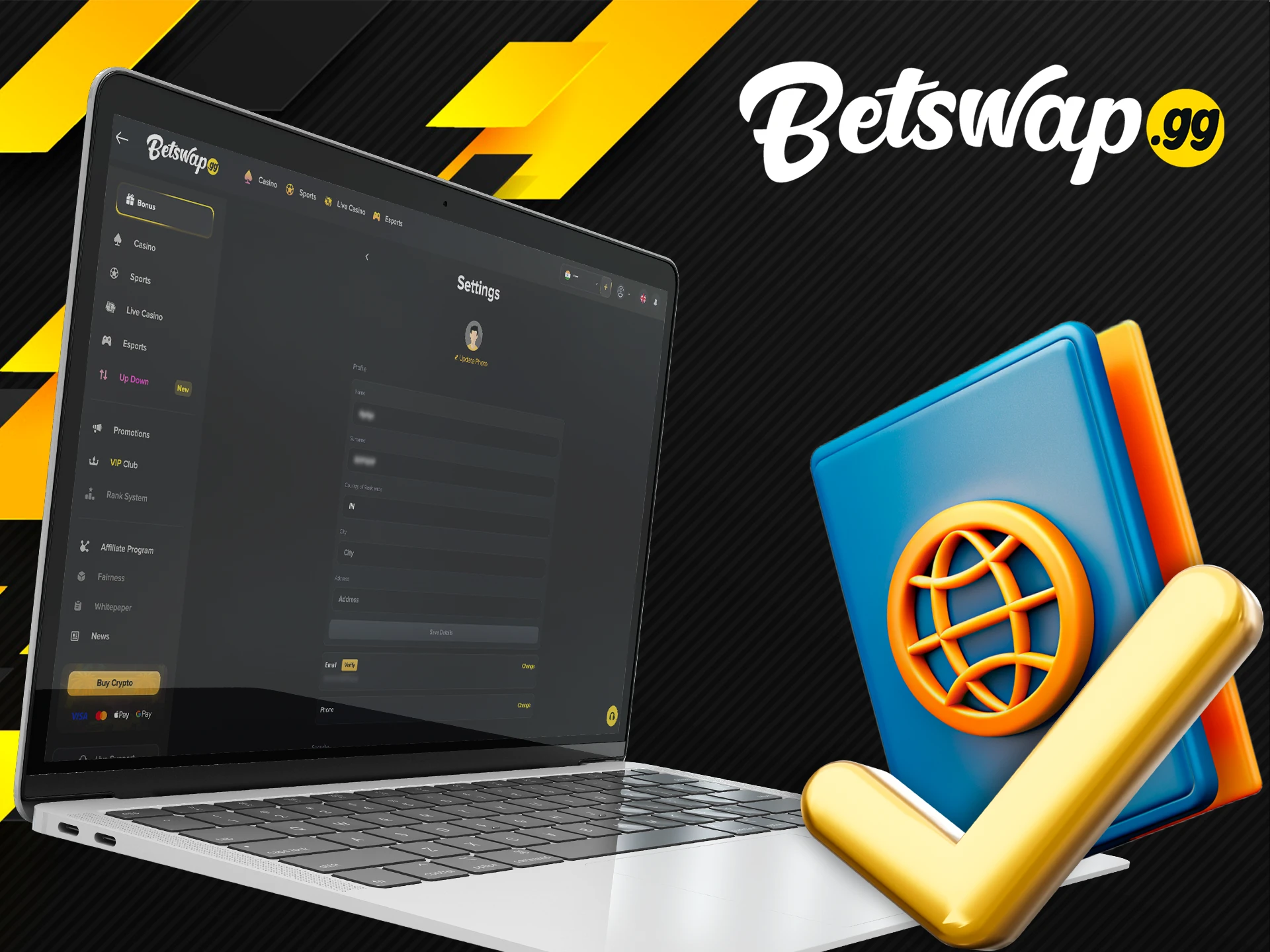 Confirm your account to take advantage of all Betswap gg features.