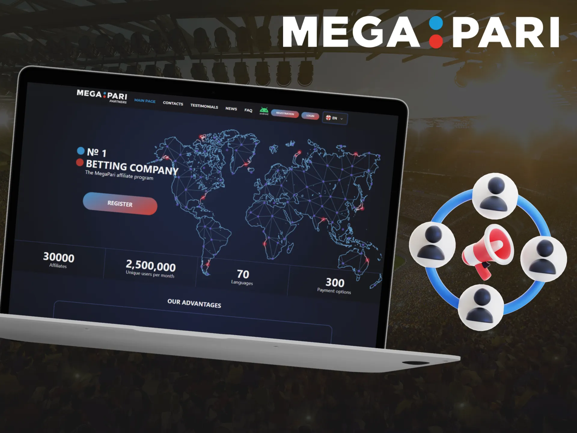 Every user of Megapari can join the affiliate program.