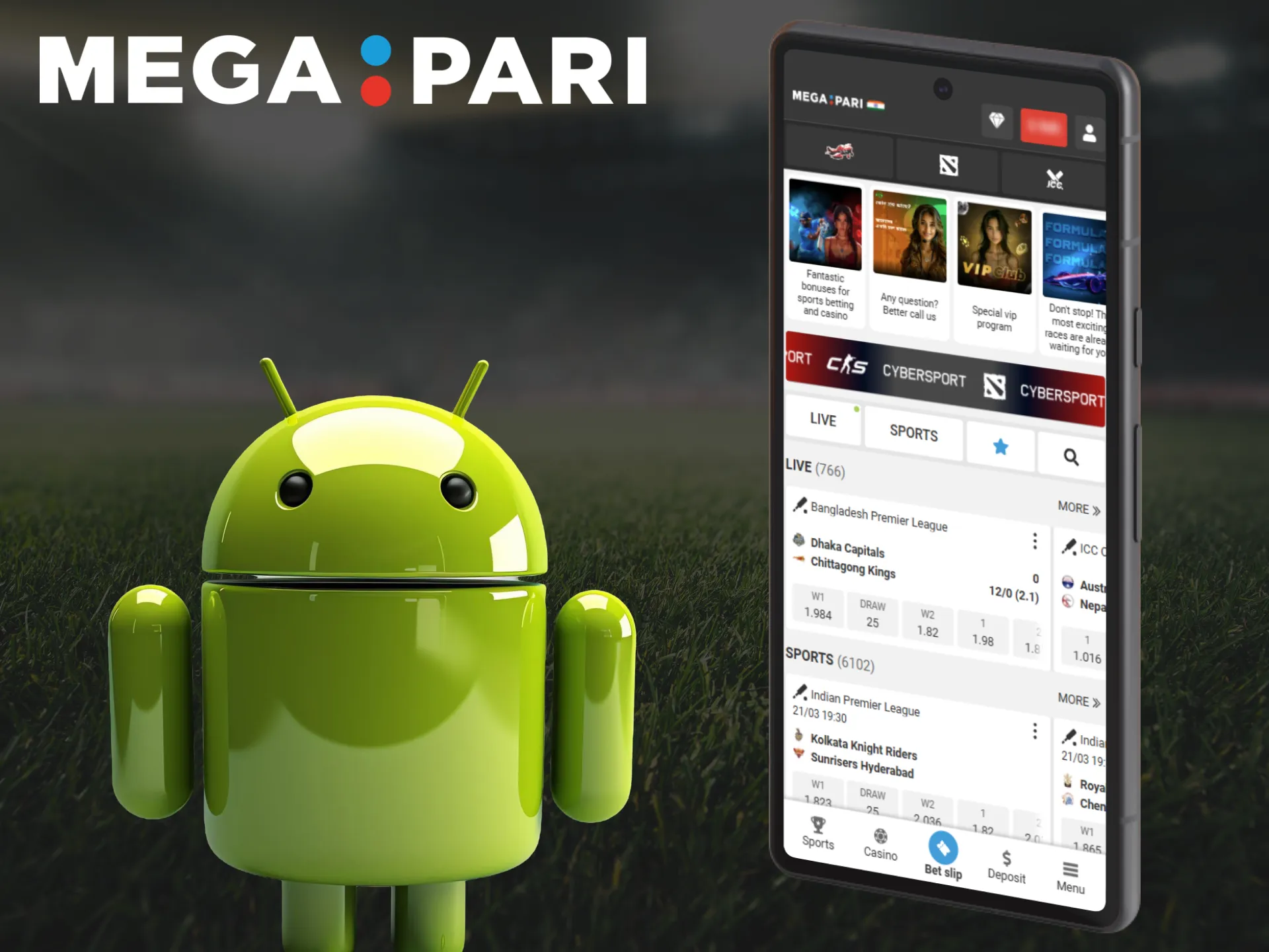 Obtain and set up the Megapari application on your Android mobile device.