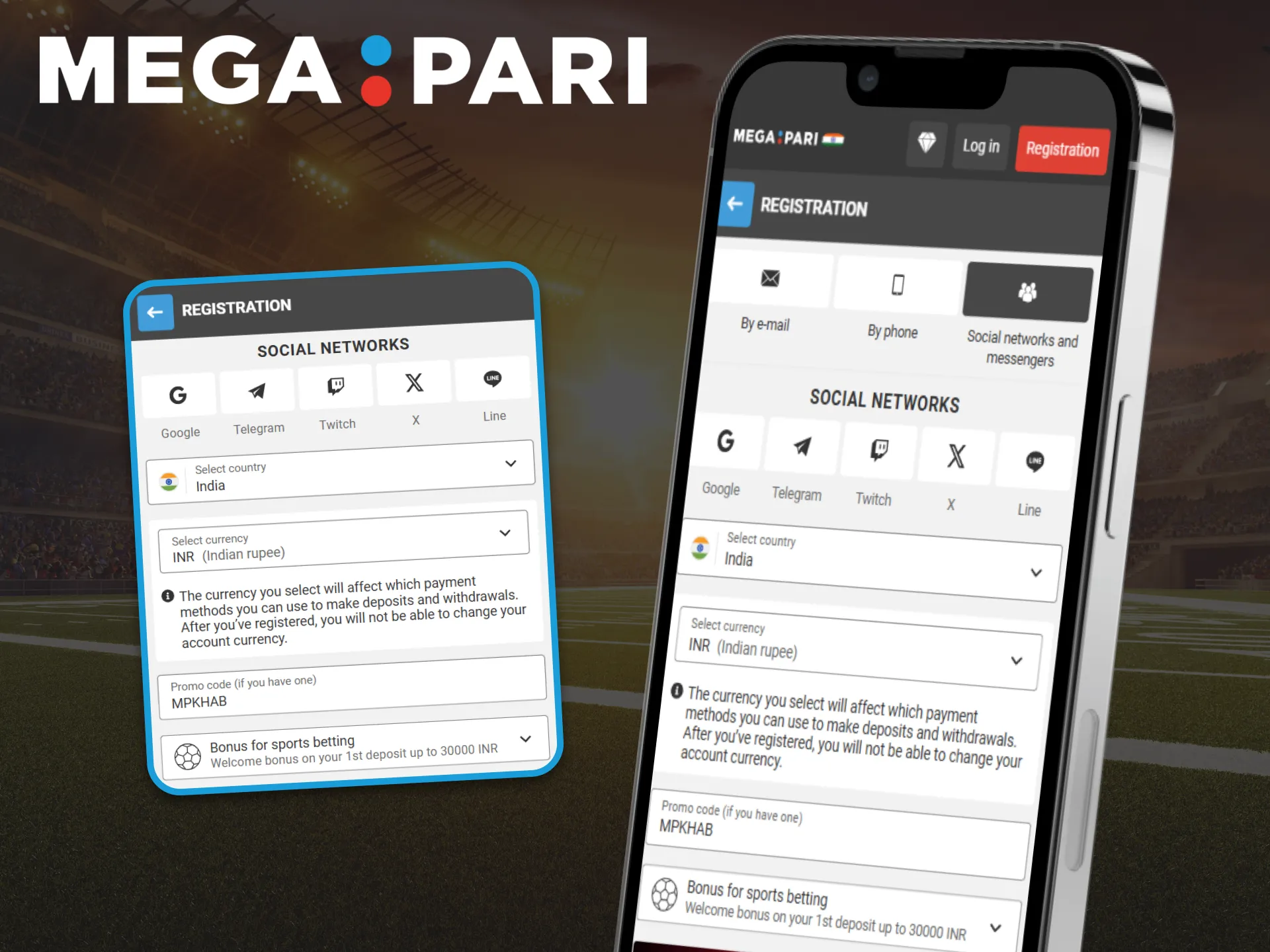 New users of the Megapari app are welcome to use a special promotion code.