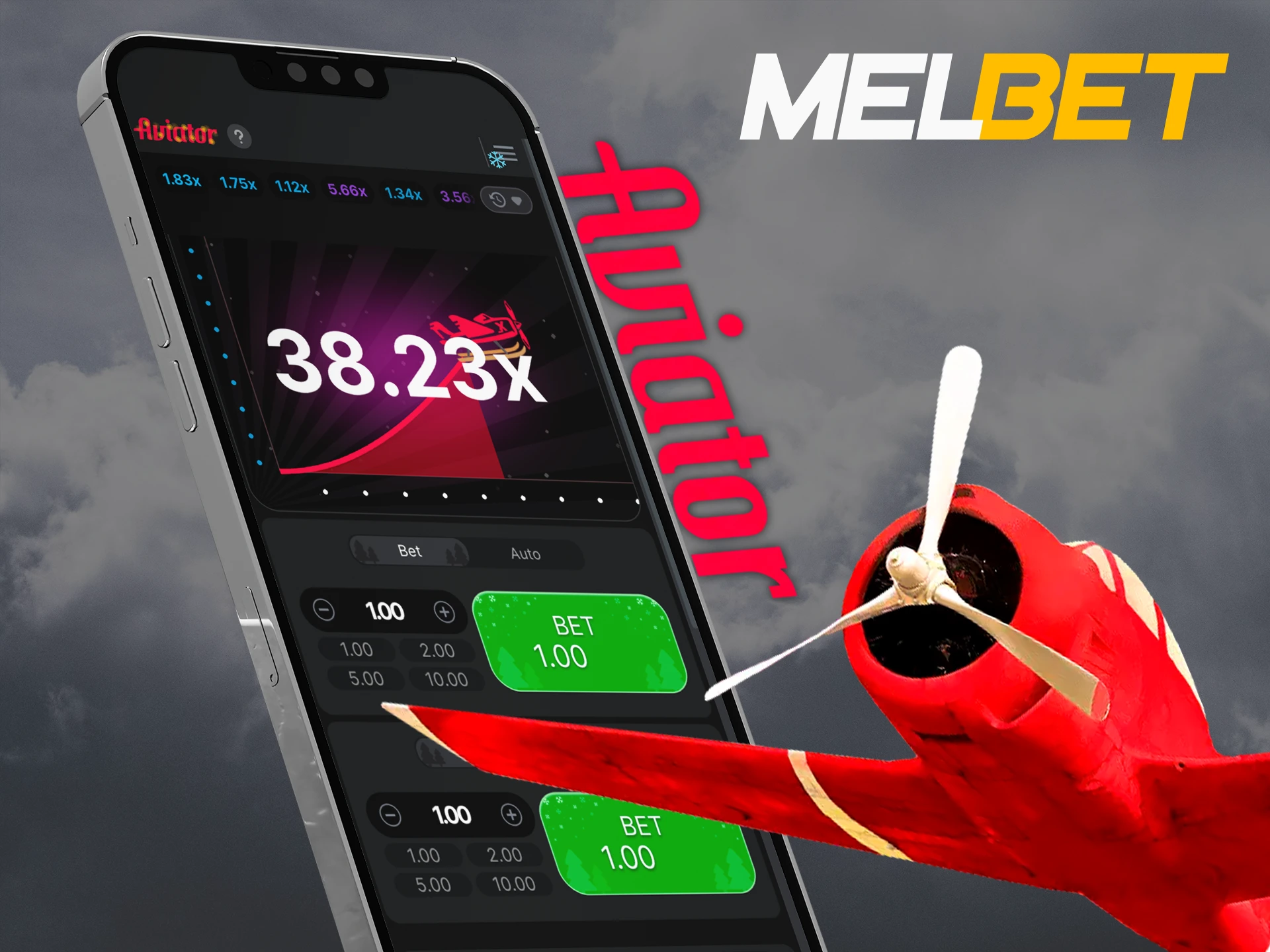 Get the best multipliers in the Aviator game on the Melbet app.