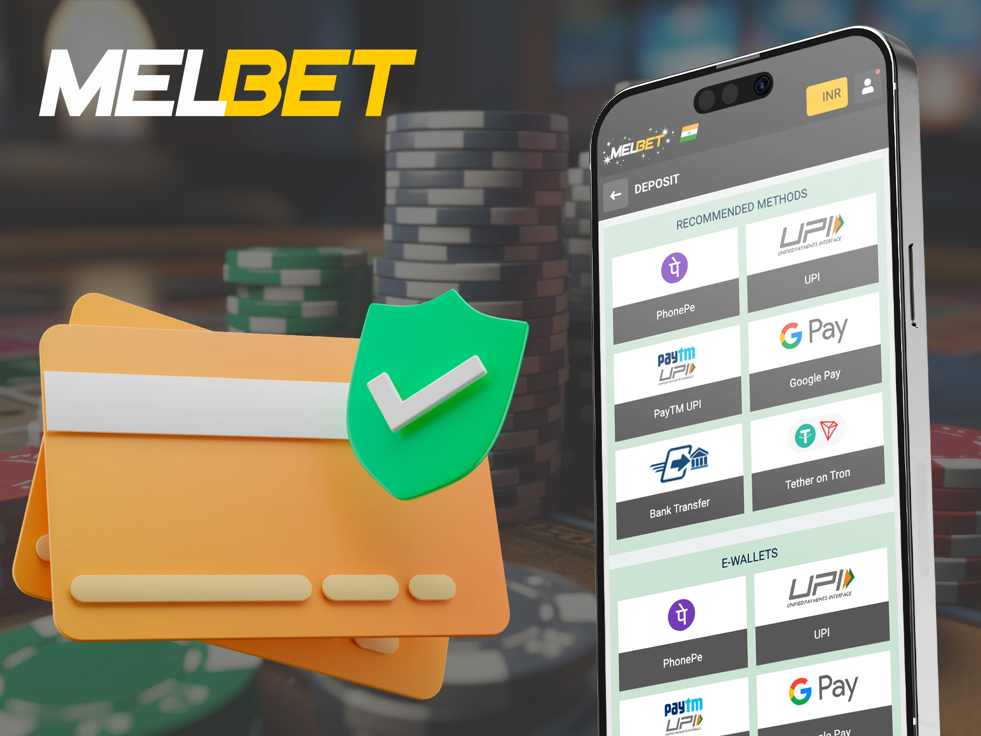 Use the best payment methods using the Melbet app.