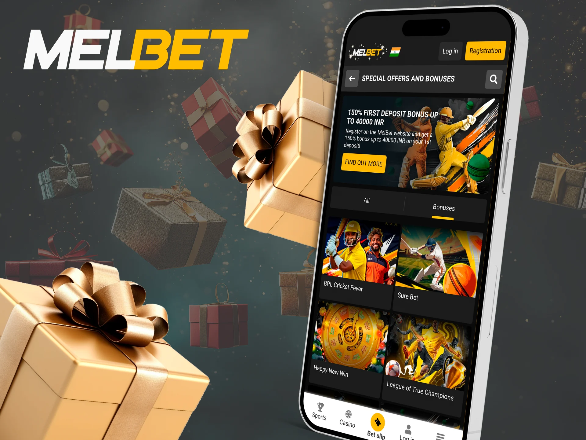 Hurry up and claim your welcome bonus on the Melbet app.