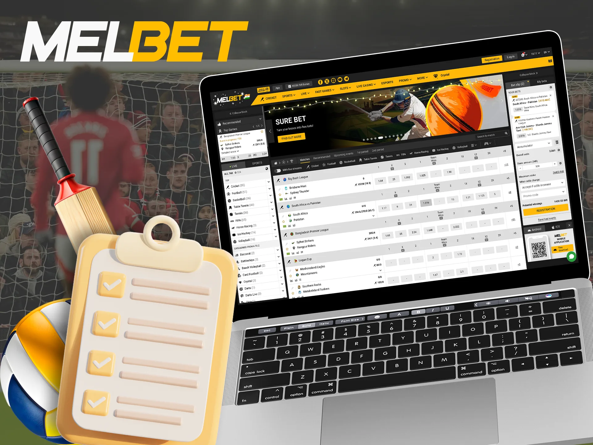 Find the right sports betting options for you at Melbet.