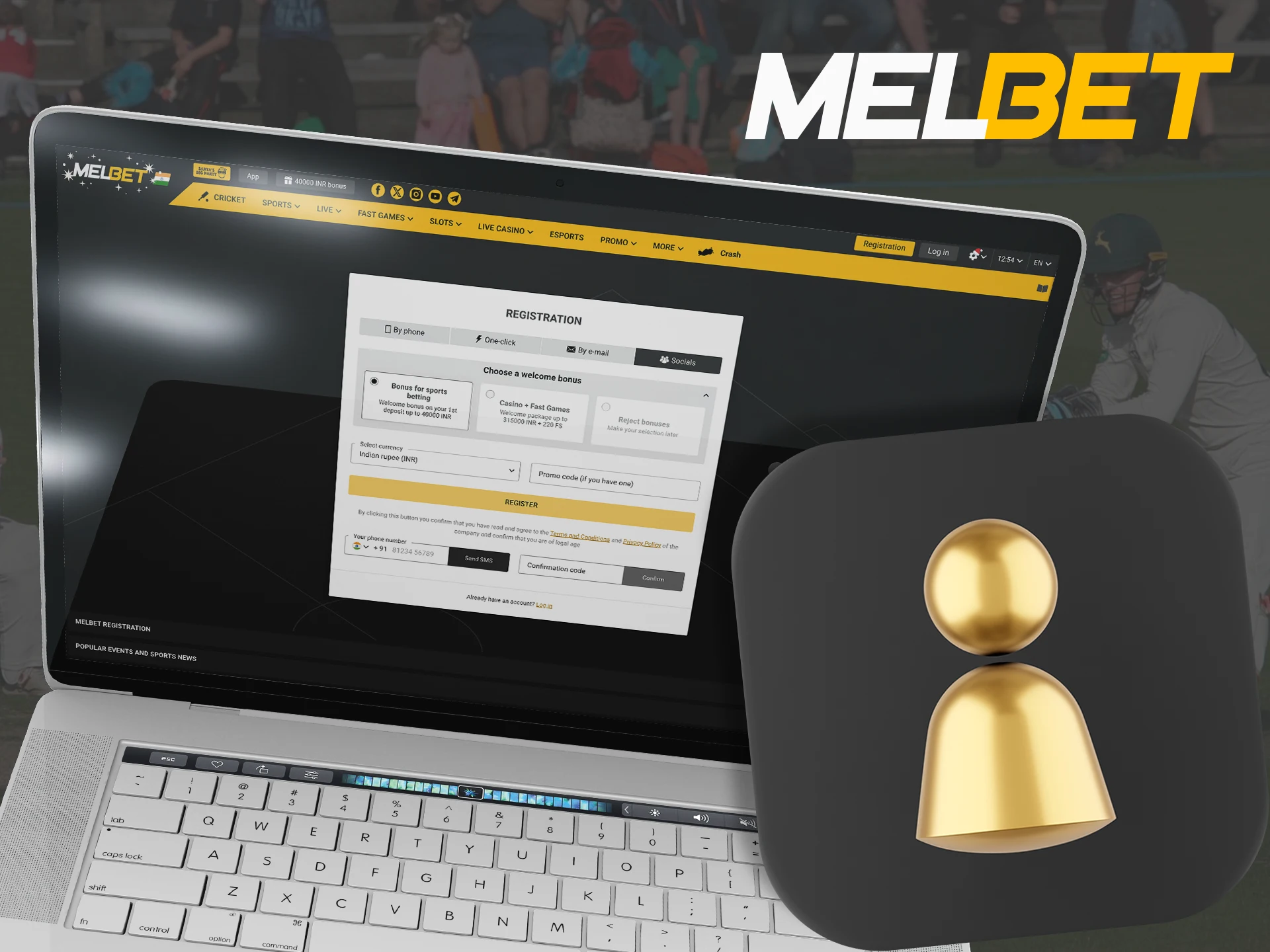 Use your social networks to simplify registration at Melbet.