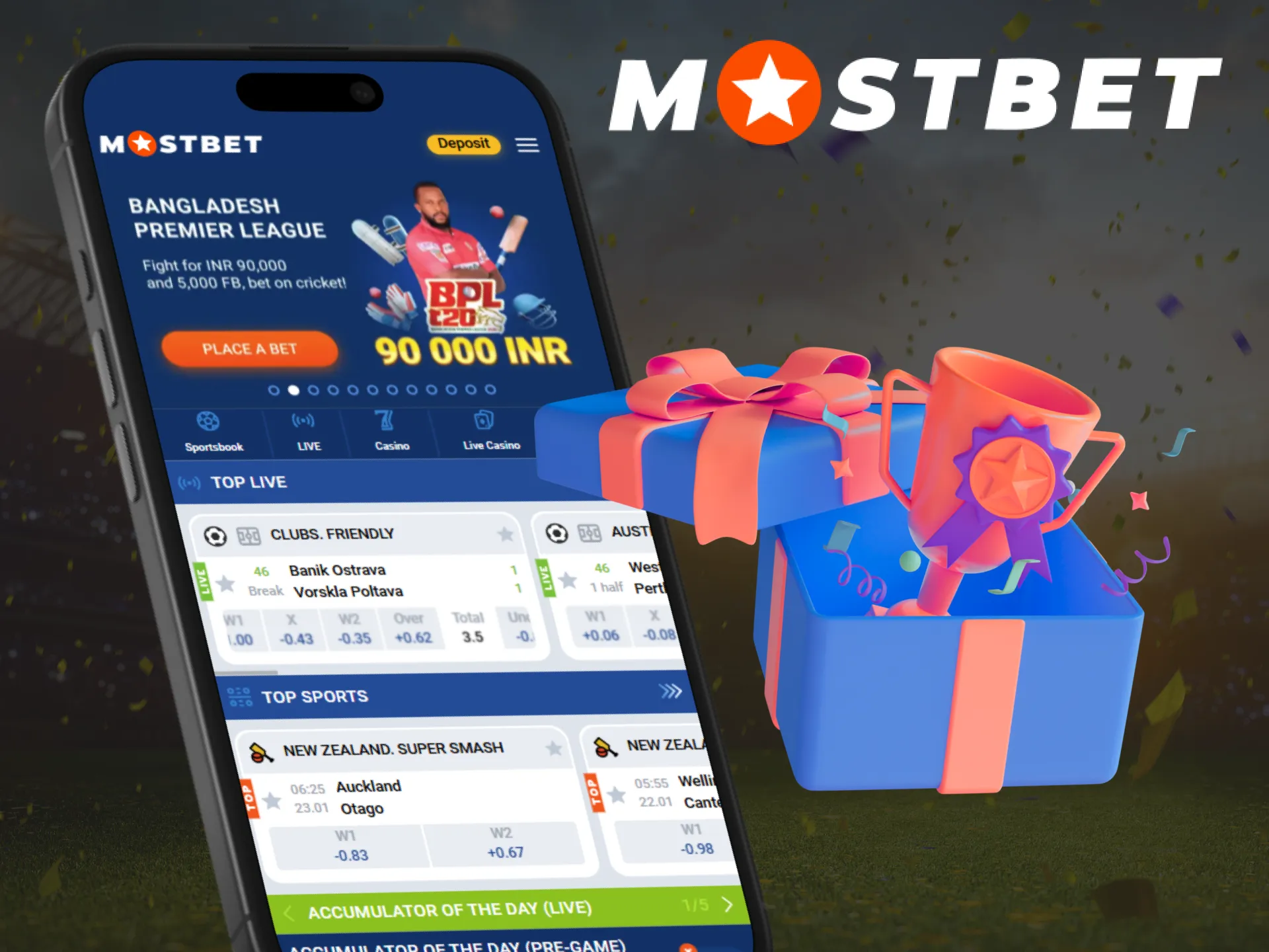 Indian users can experience a wide range of advantages with the Mostbet application.