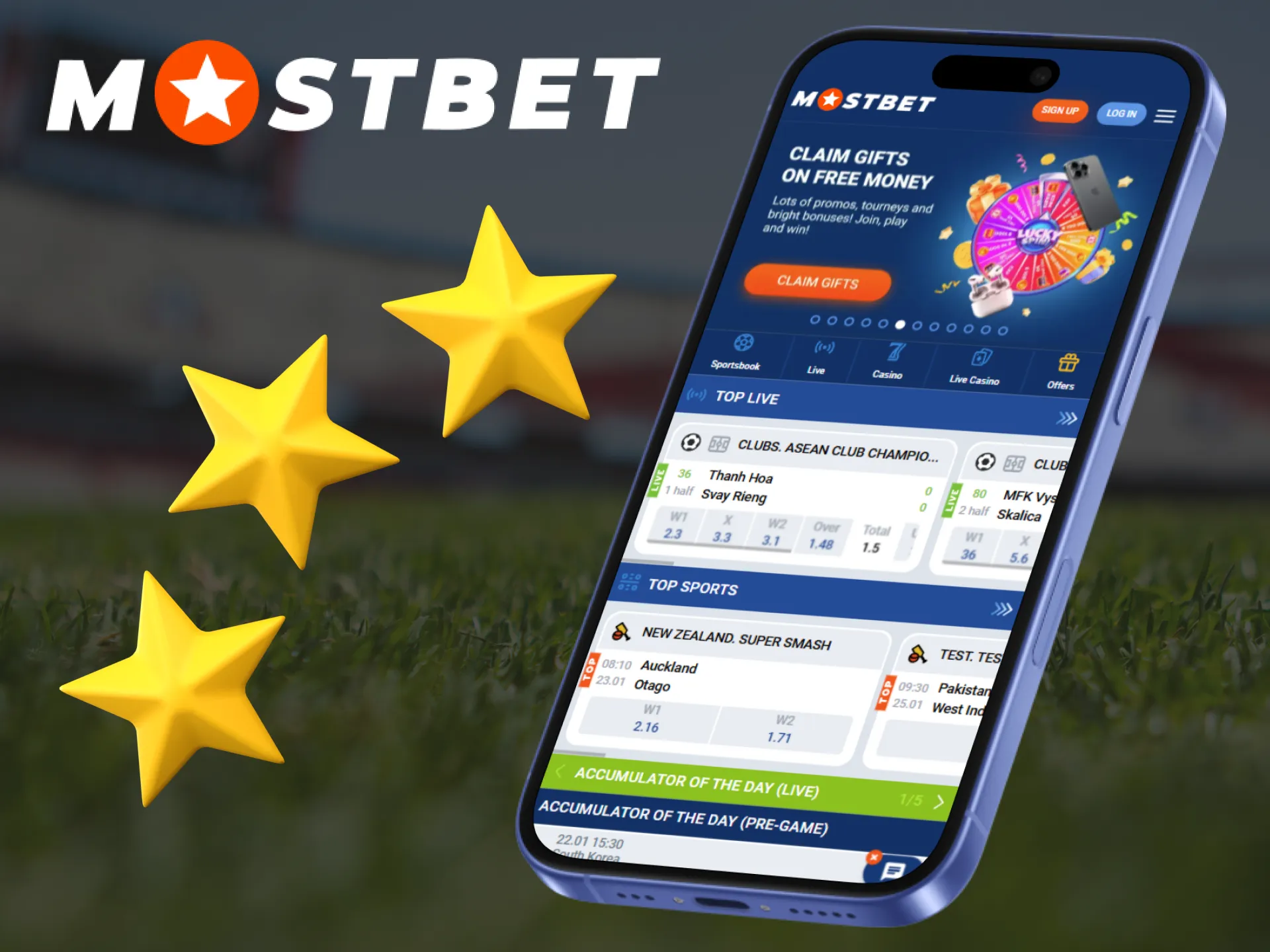 Mostbet provides an extensive selection of sports and casino games.