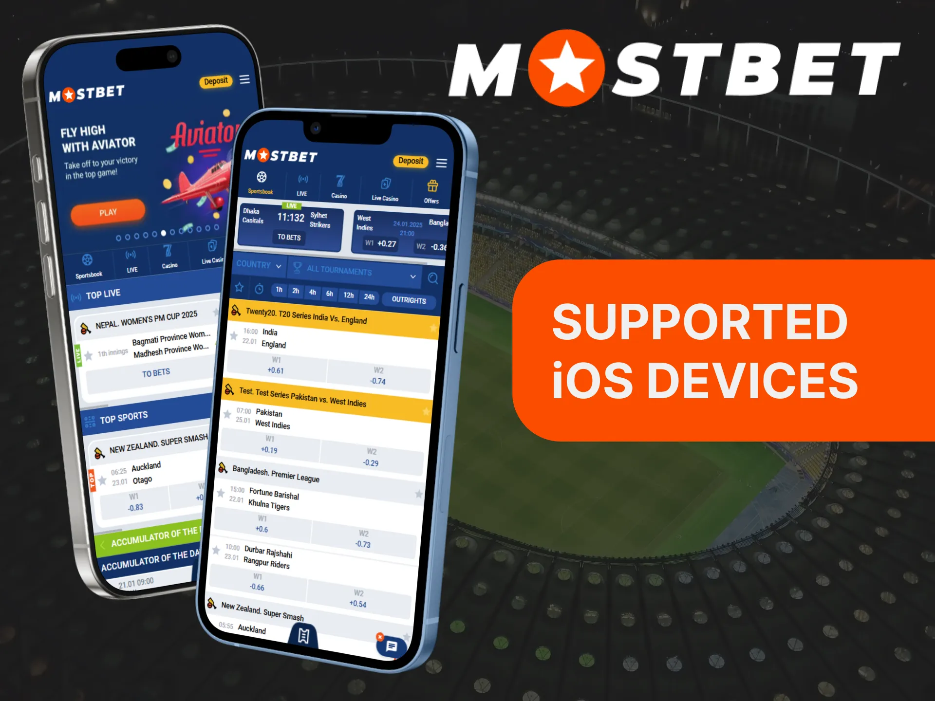 The mobile app for Mostbet is optimized to run seamlessly on a wide range of iOS devices.