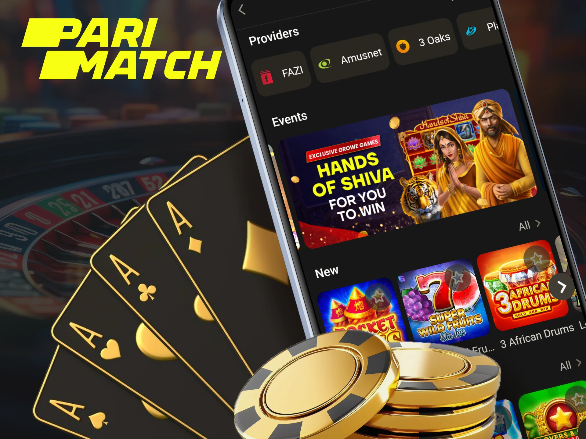 Enjoy your favorite casino games on the go with the Parimatch mobile app.