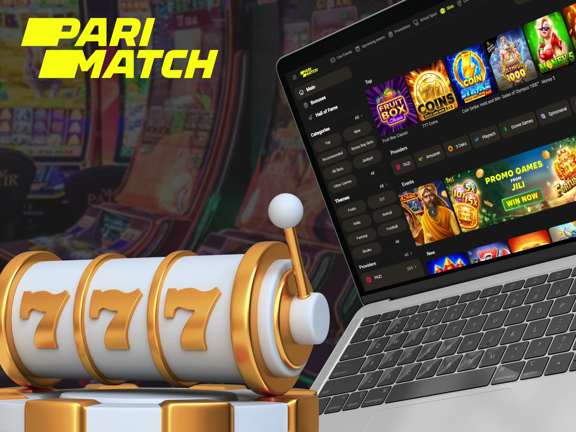 Explore the extensive selection of slots games featured at Parimatch.