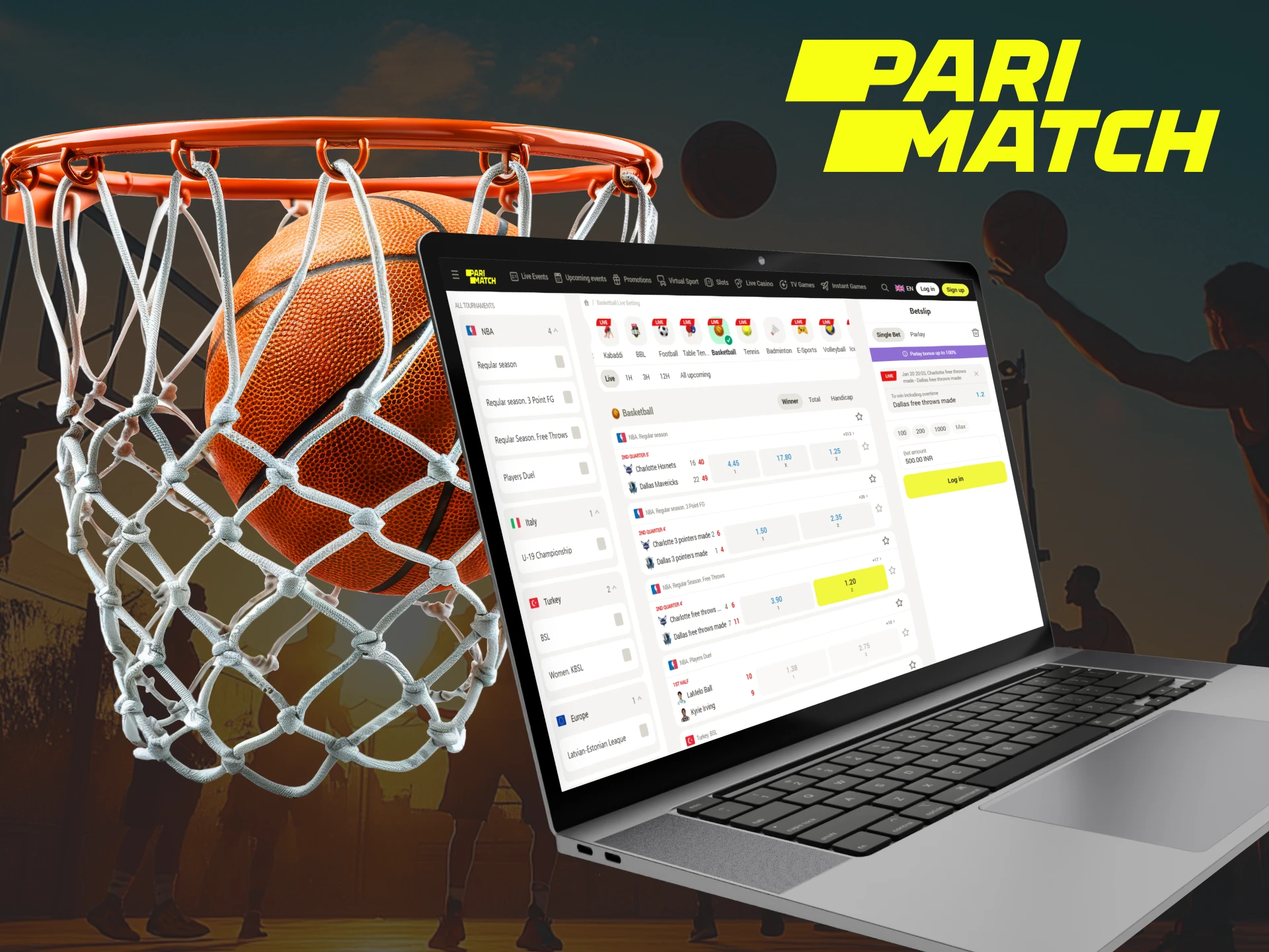 Place your bets on biggest basketball events via Parimatch.