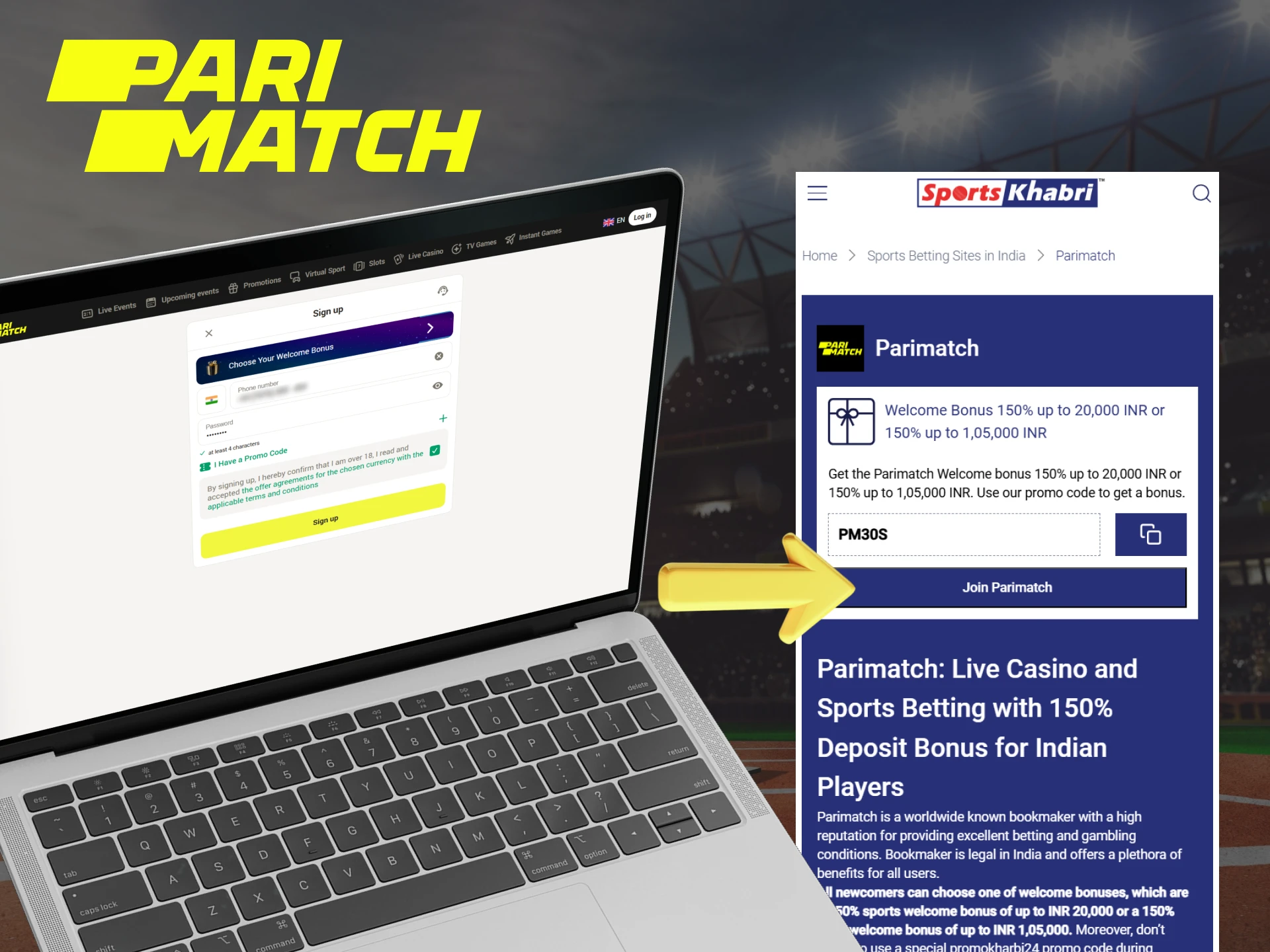 Using Sportskhabri to register at Parimatch is both safe and beneficial.