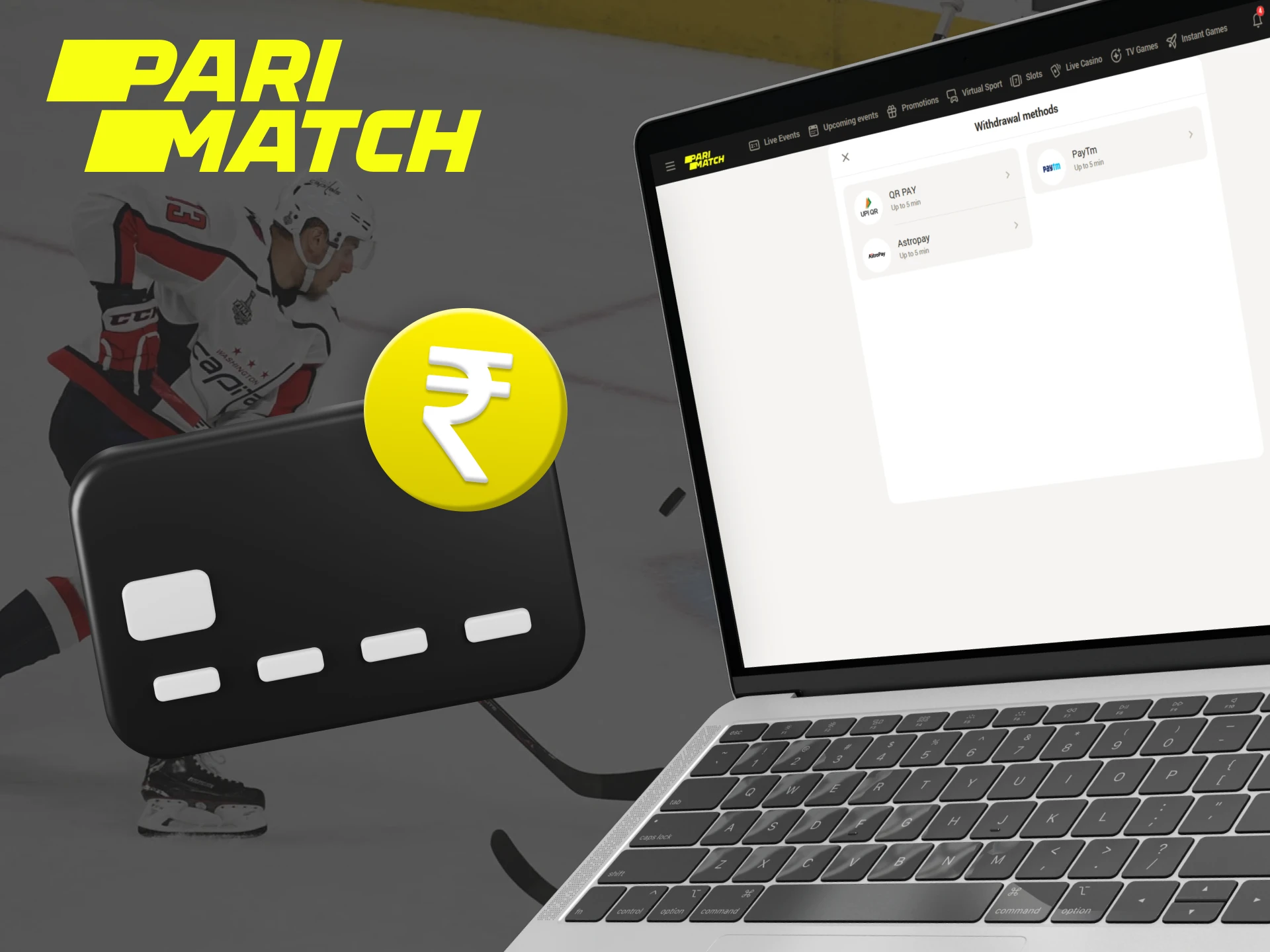 Withdraw your winnings from Parimatch without additional fees.