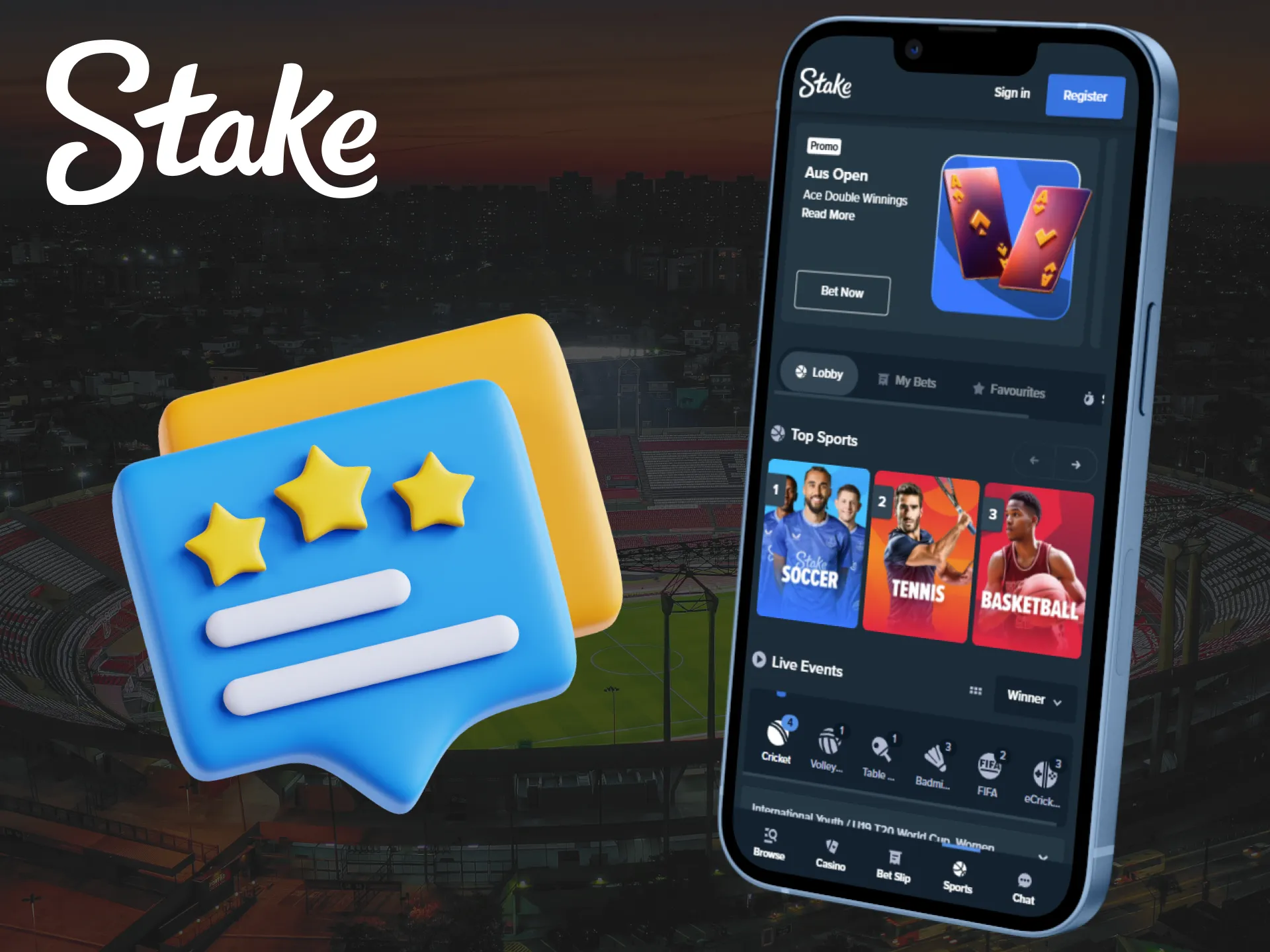 The Stake app for Android and iOS aims to enhance the betting experience.