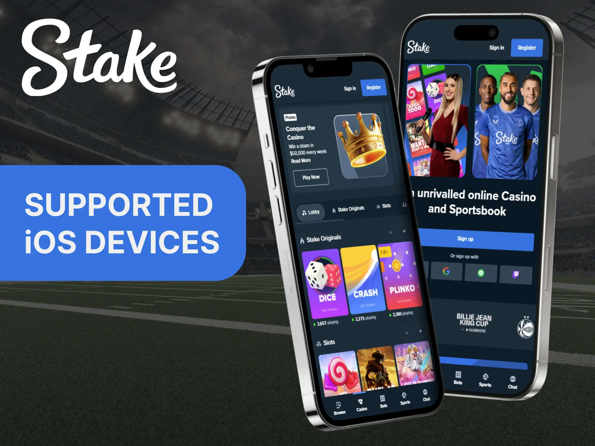 The Stake application will function optimally on all contemporary iOS devices.