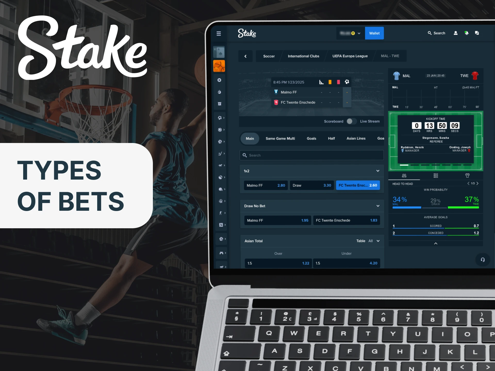 Uncover the betting types that suit you best on Stake.