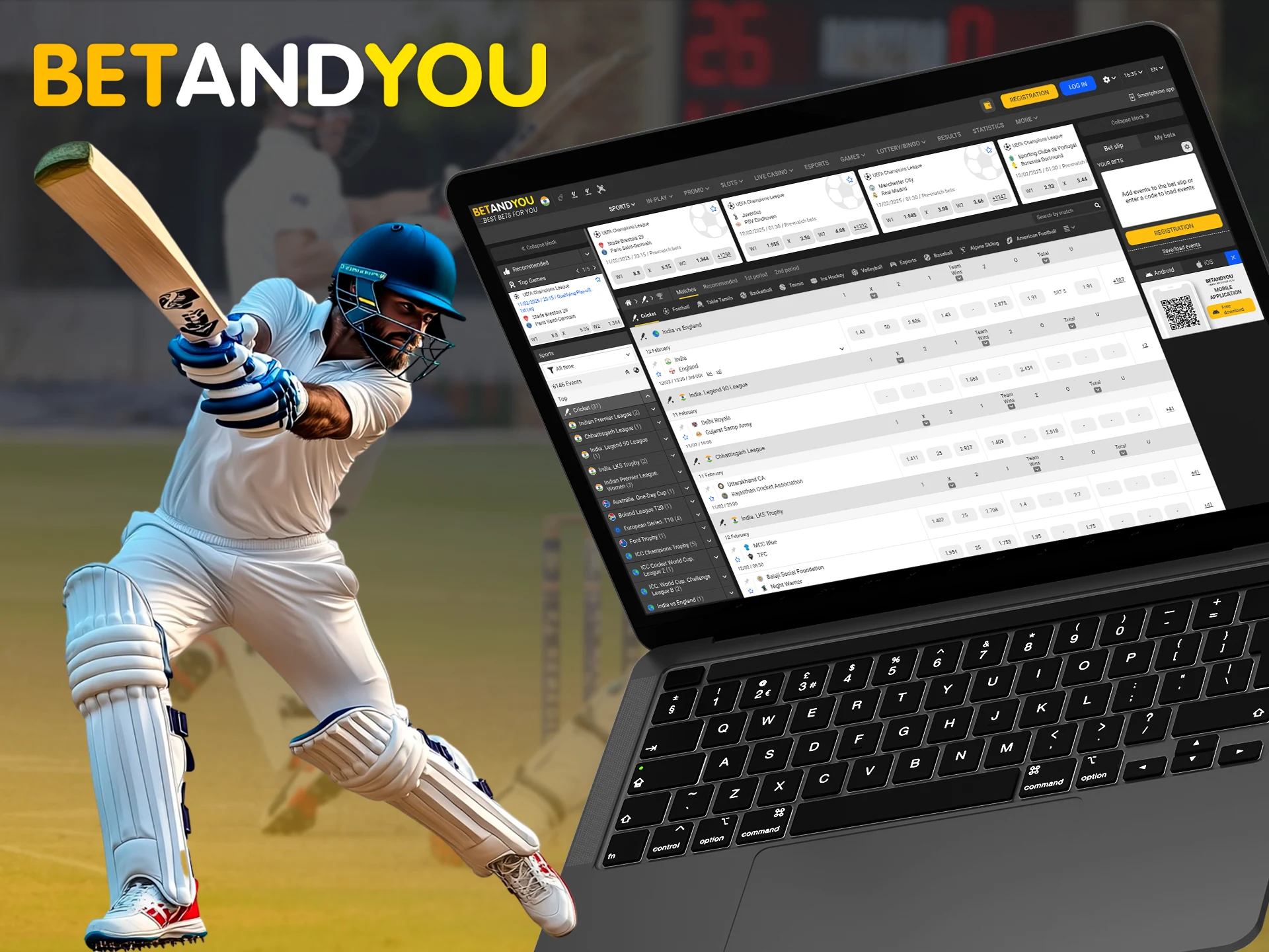 Bet on your favorite cricket teams at Betandyou.