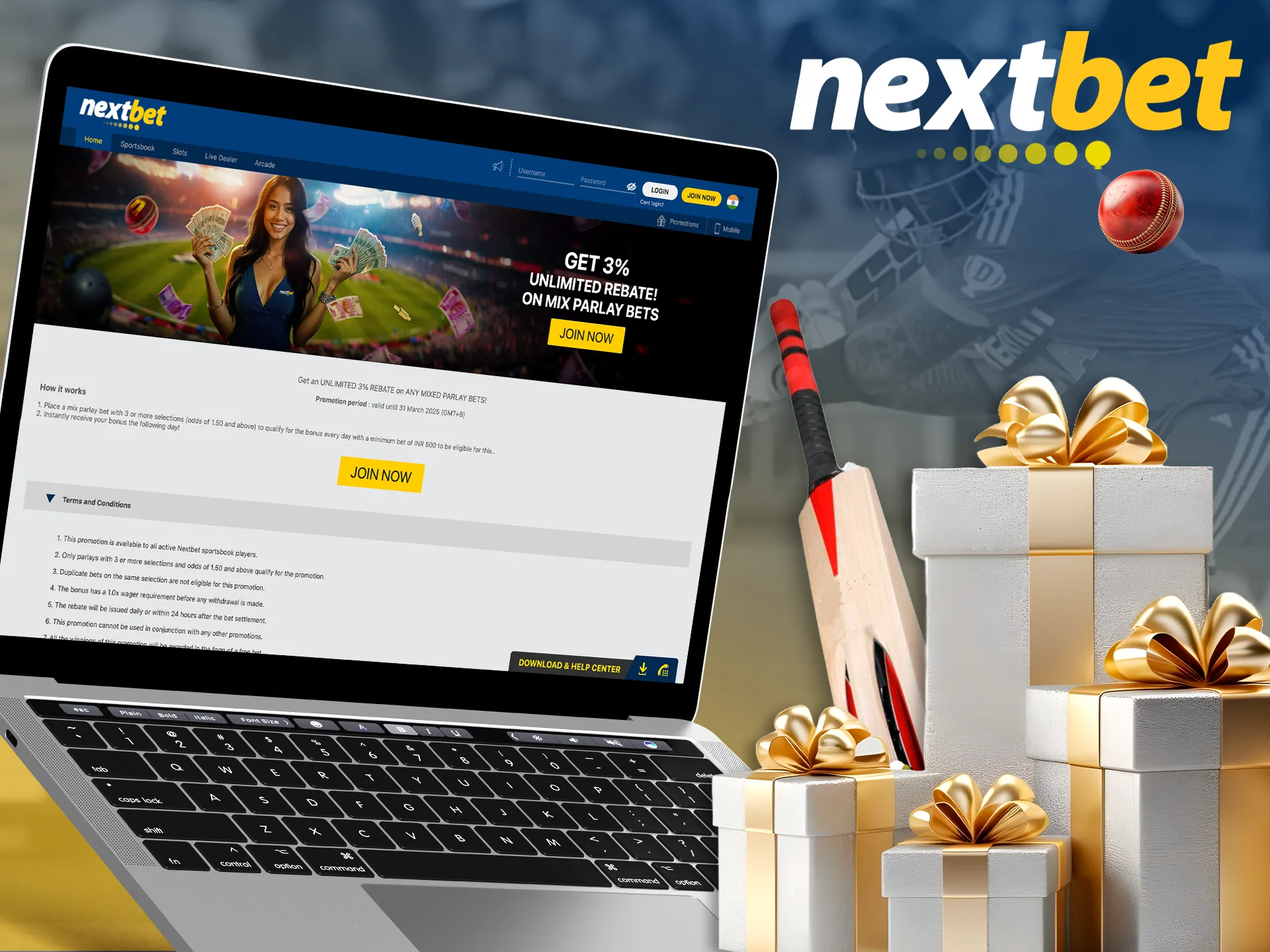 Make use of the bonus when betting on sports with Nextbet.