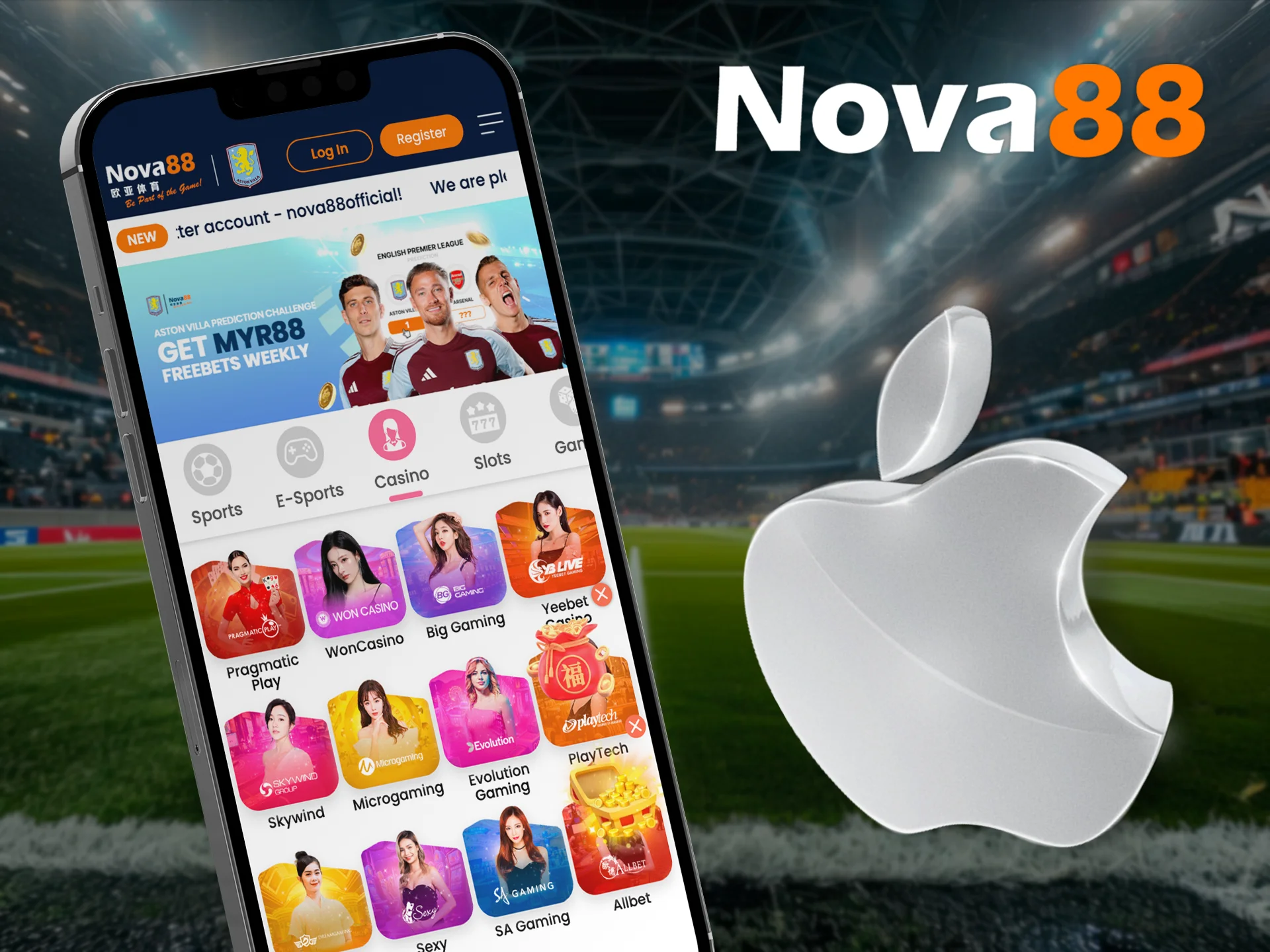 Get quick access to betting with the Nova88 app.