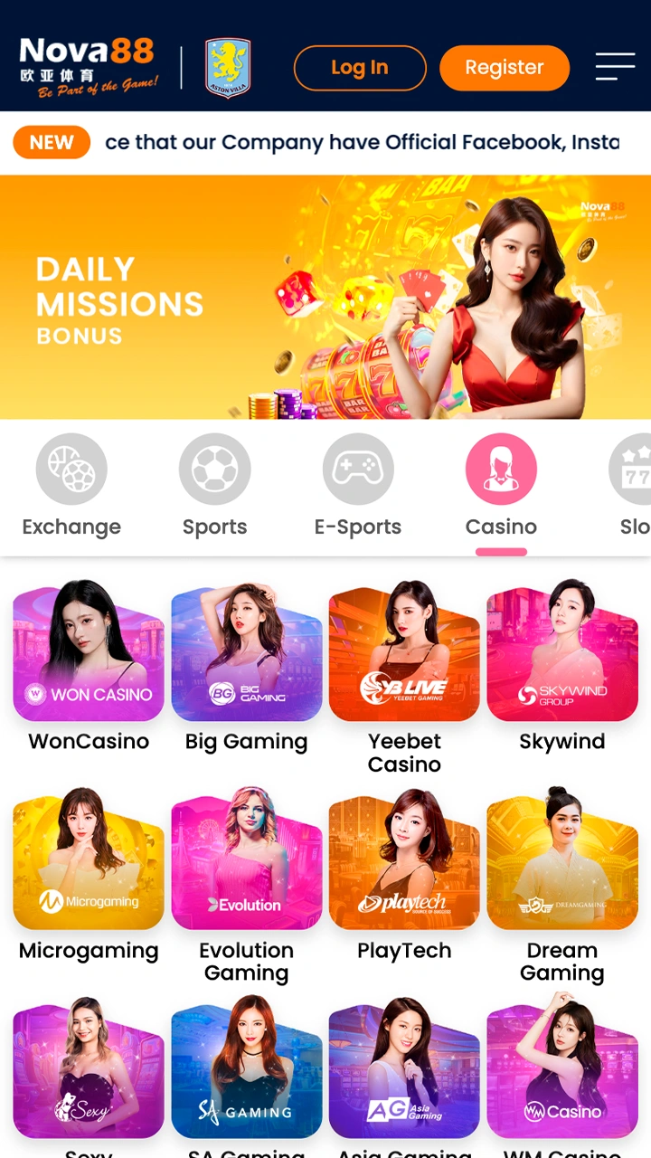 Nova88 offers its players a large selection of casino games.