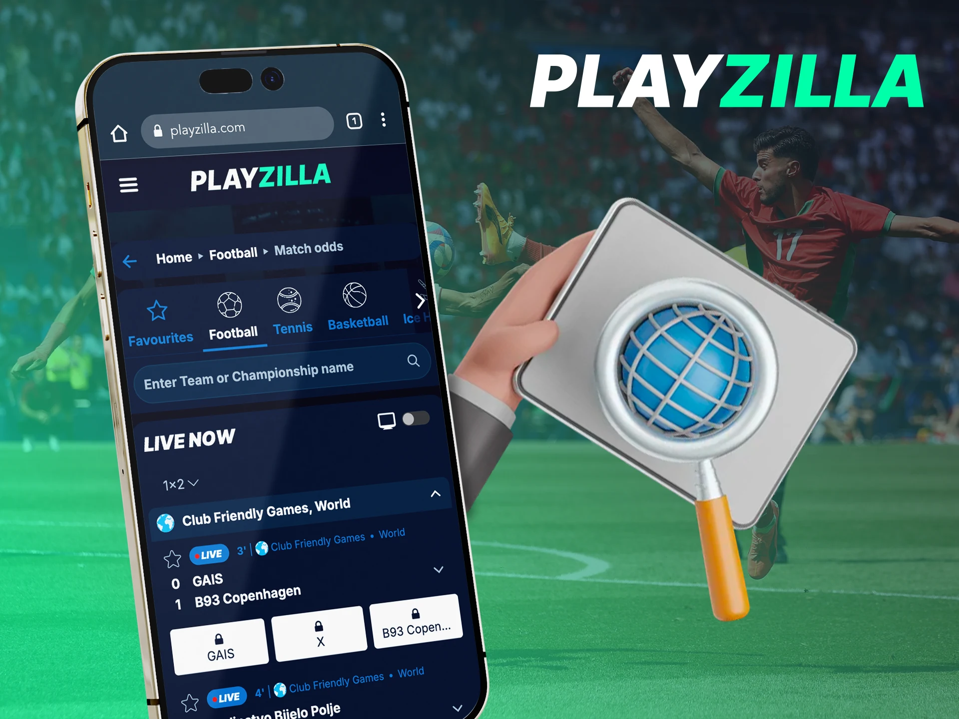 Start playing now, with the mobile version of the Playzilla website.