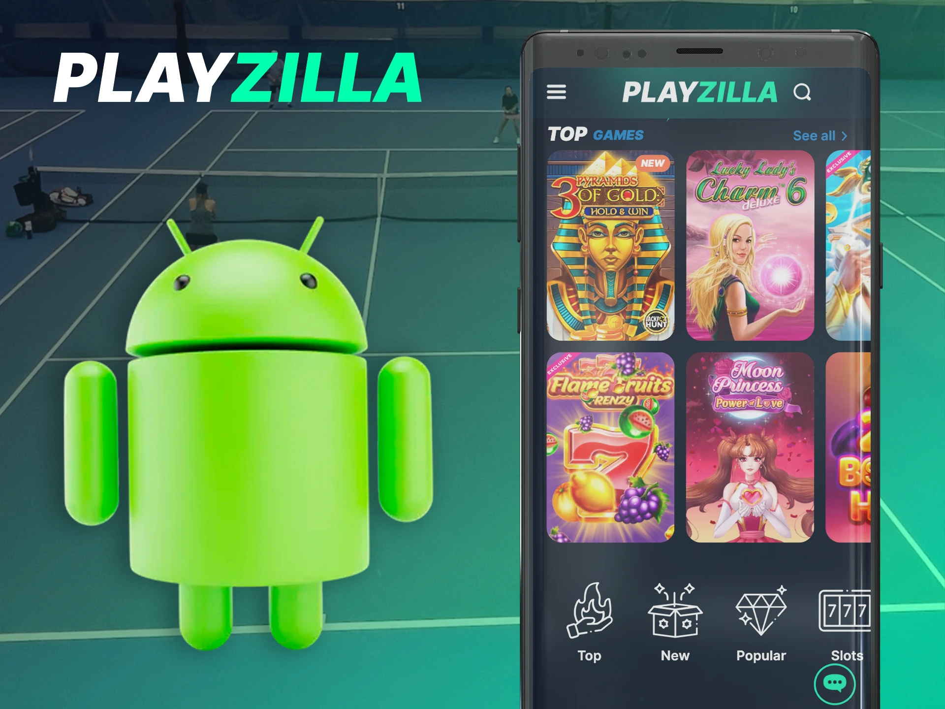 Install the Playzilla app on your Android device so you don't miss a bet.