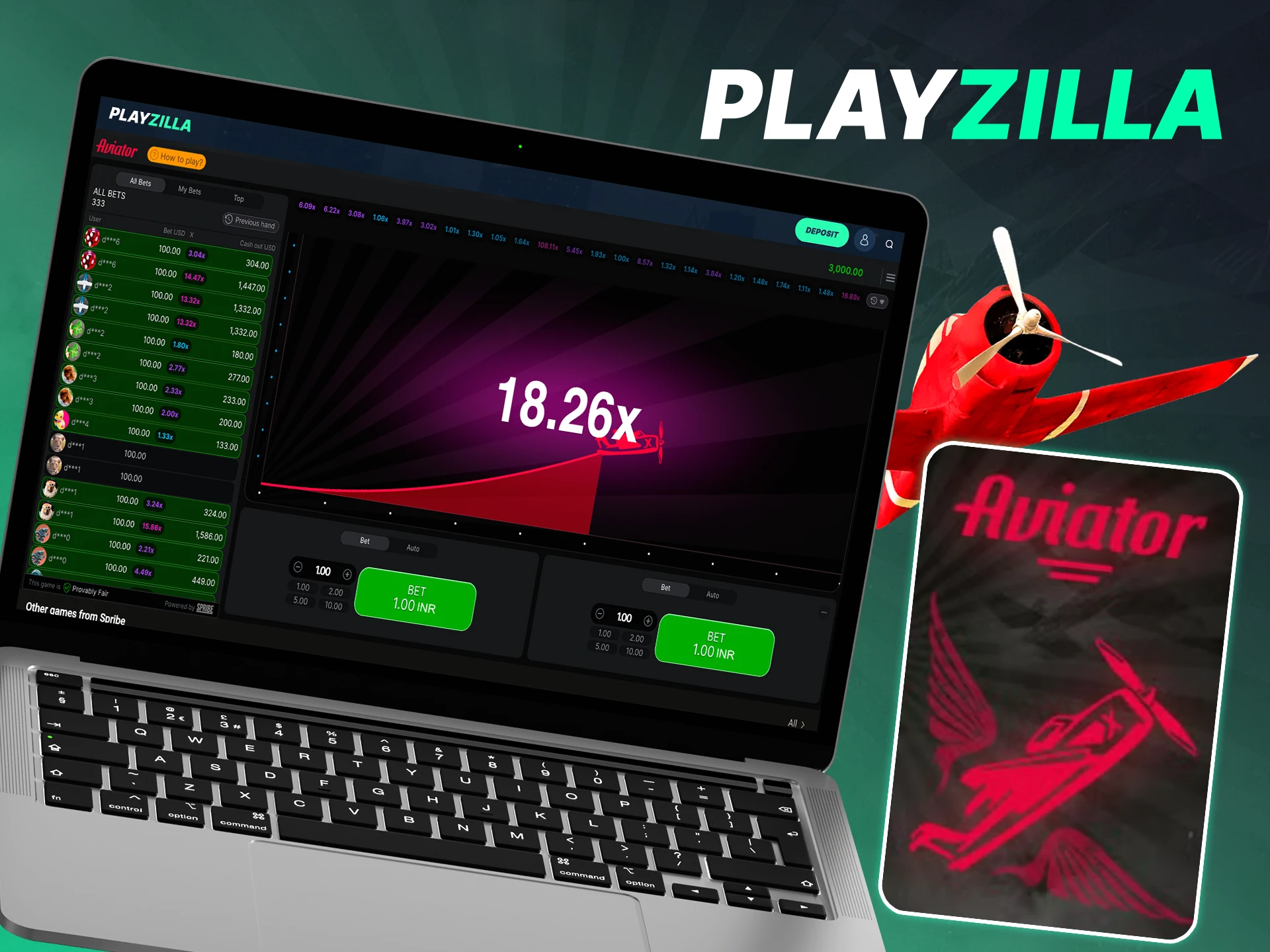 Be sure to grab the best odds in the Aviator game with Playzilla.