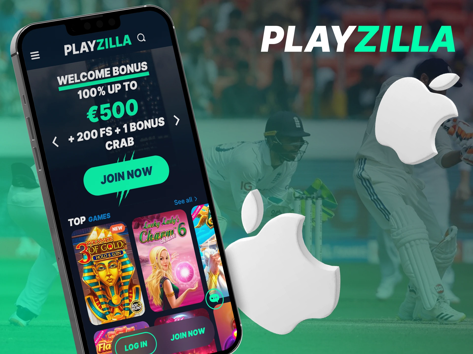 Use iOS devices for quick access to Playzilla bets.