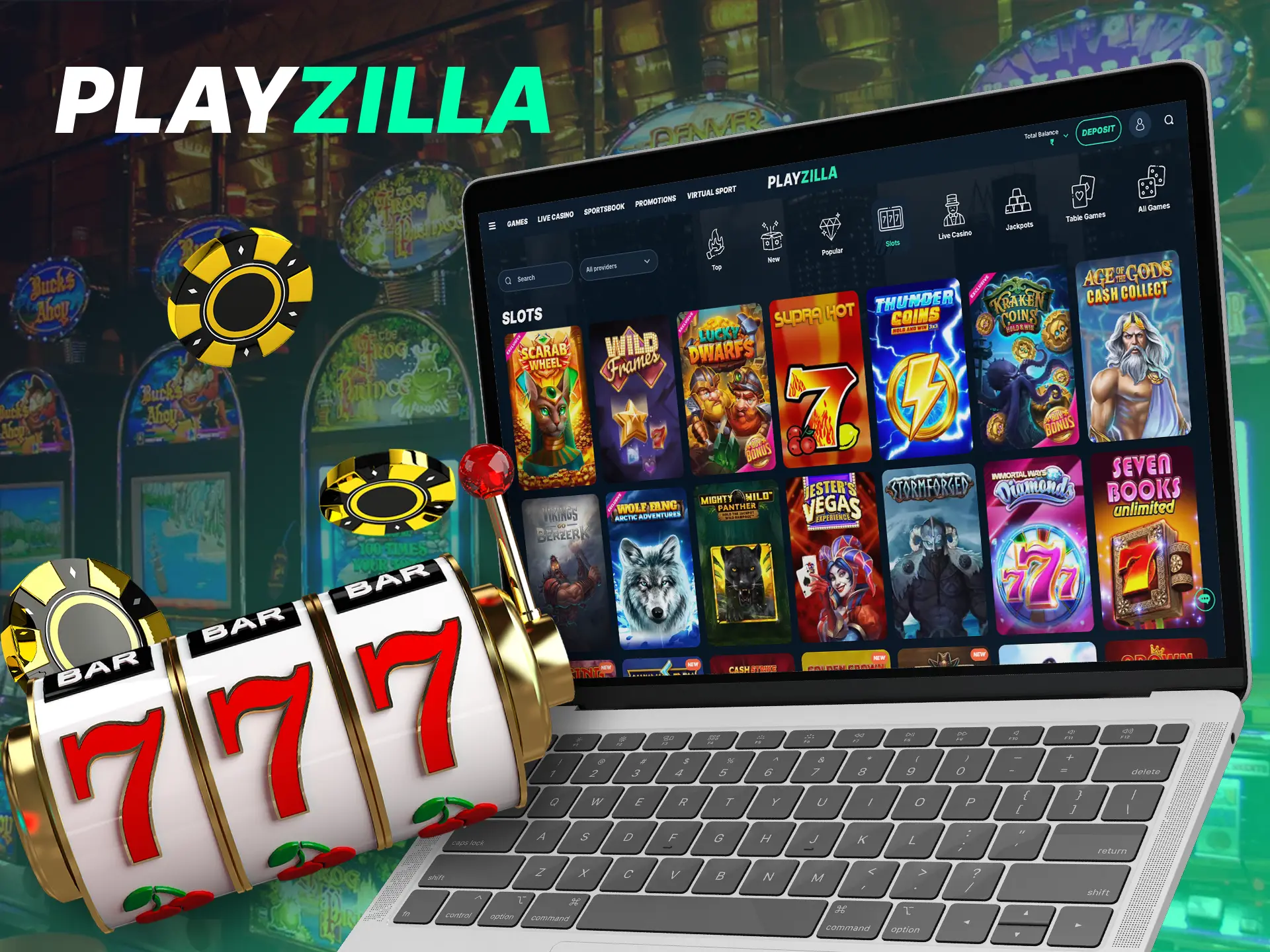 Find a winning slot game for you among those available on Playzilla.