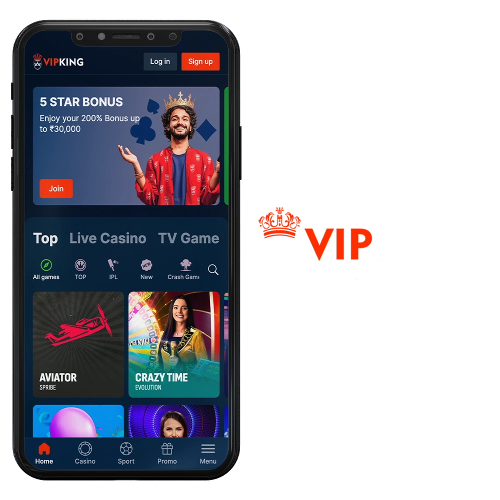 Win anywhere with the VipKing betting app.