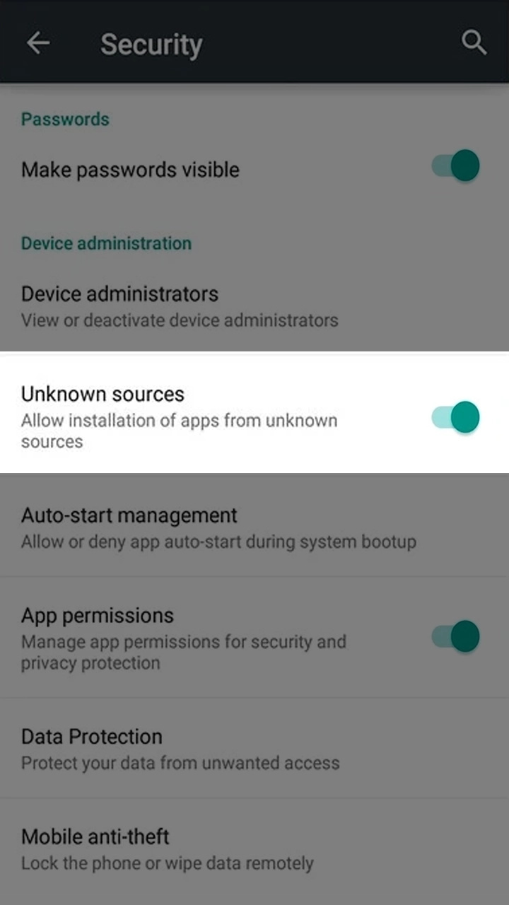 Allow VipKing installation in your smartphone settings.