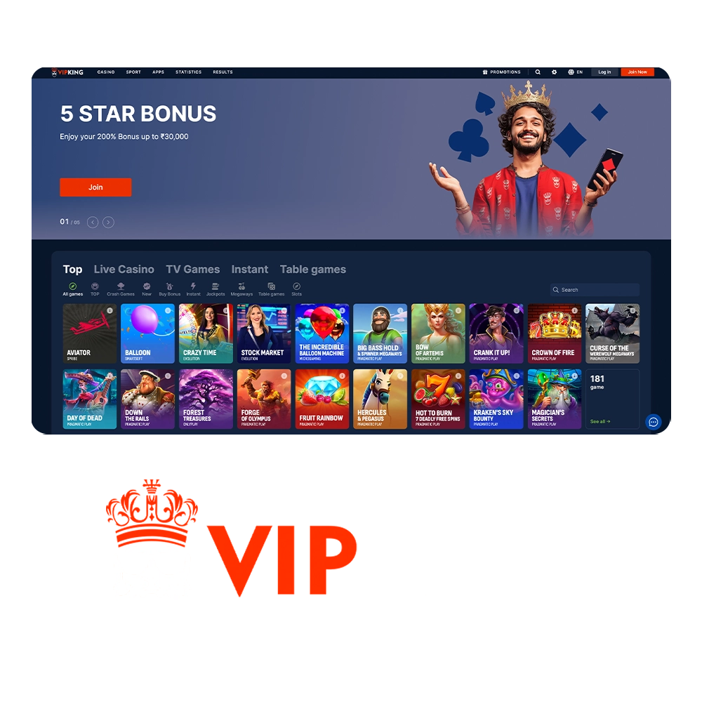 Find out more and start betting on VipKing.