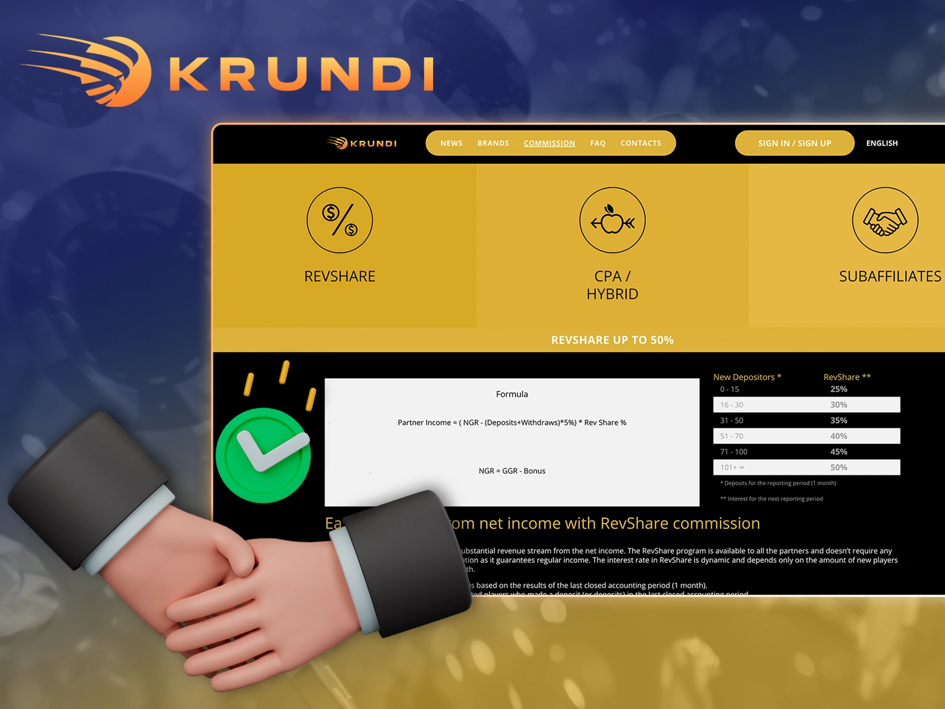 Take part in Krundi Affiliate programme and start earning.