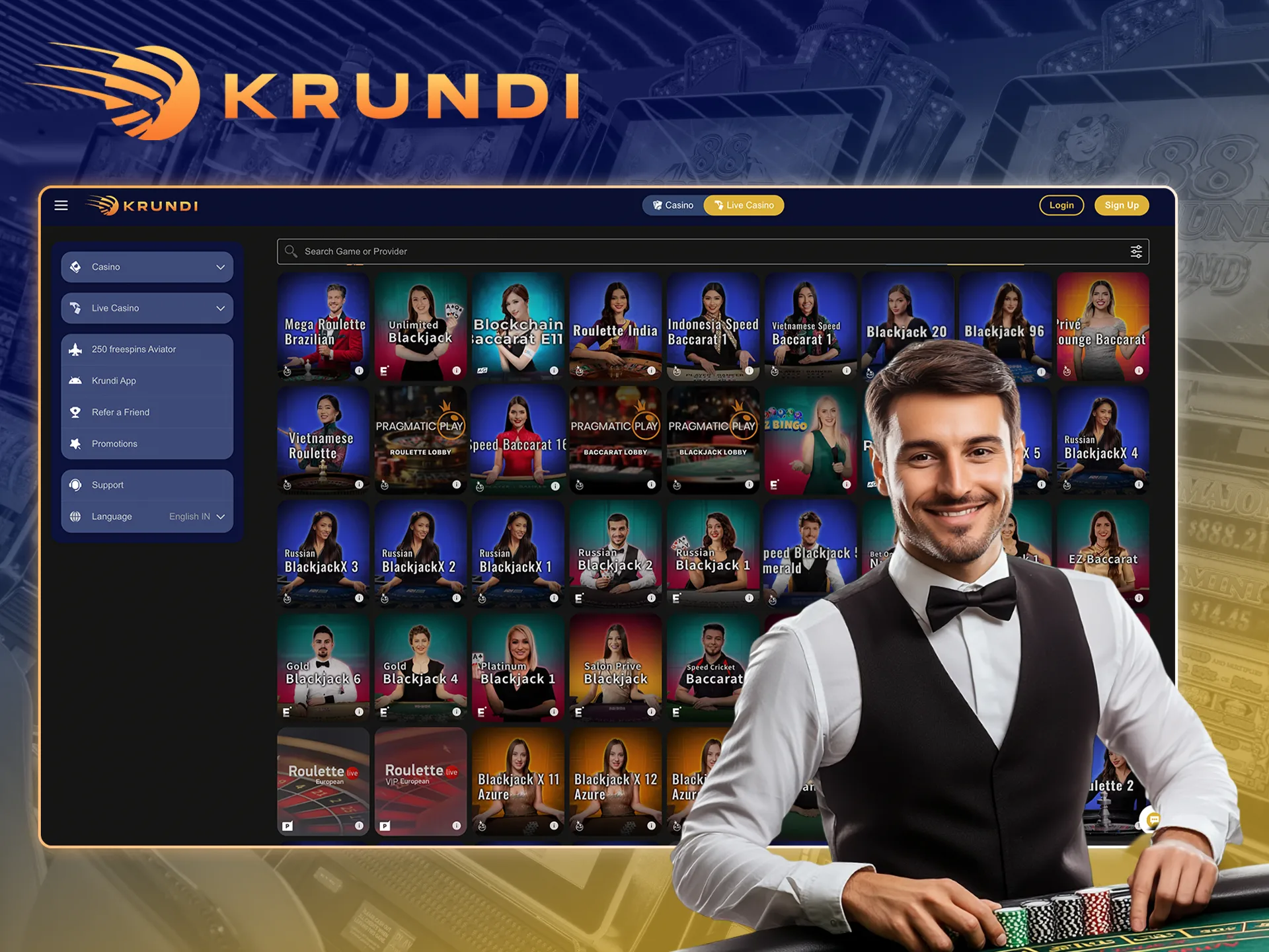 Place your bets with barking dealers together with Krundi.
