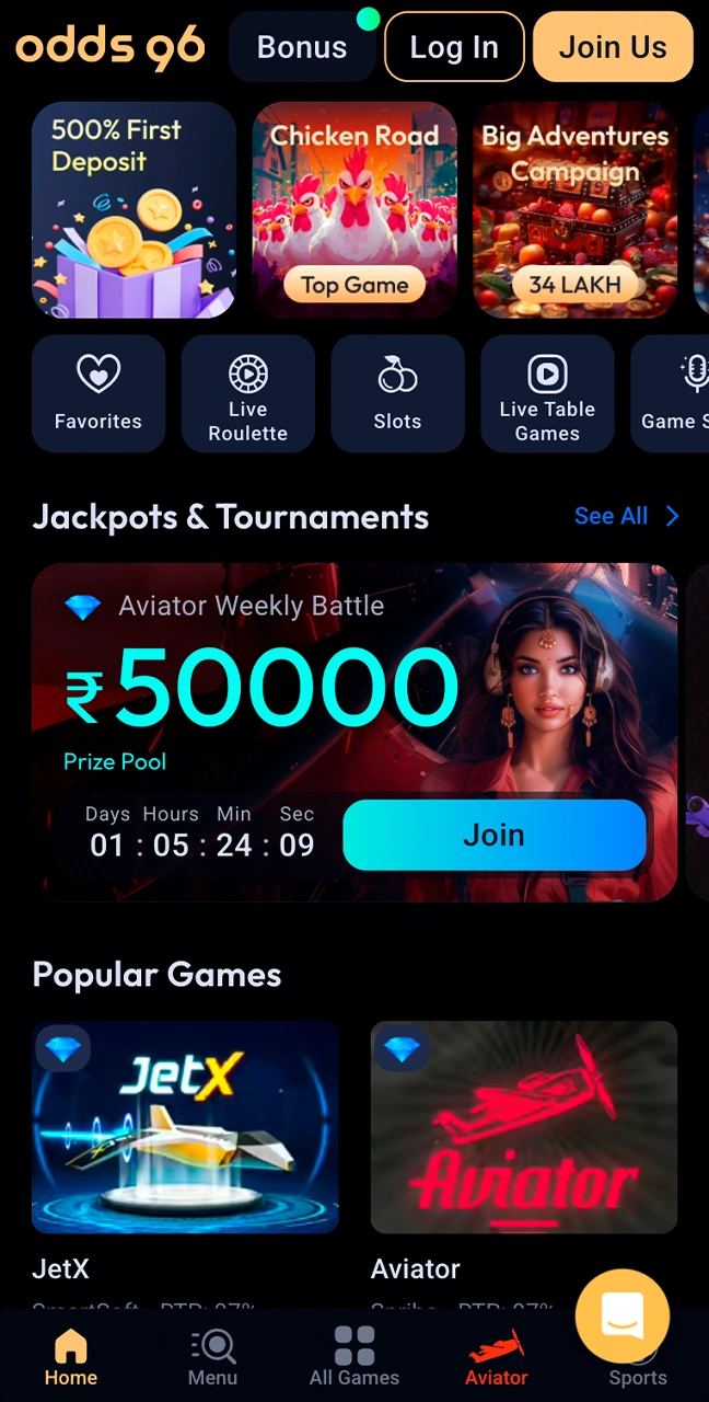 Get the best winnings on casino games at Odds96.