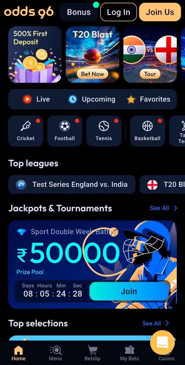 Get the best odds on sports at Odds96.