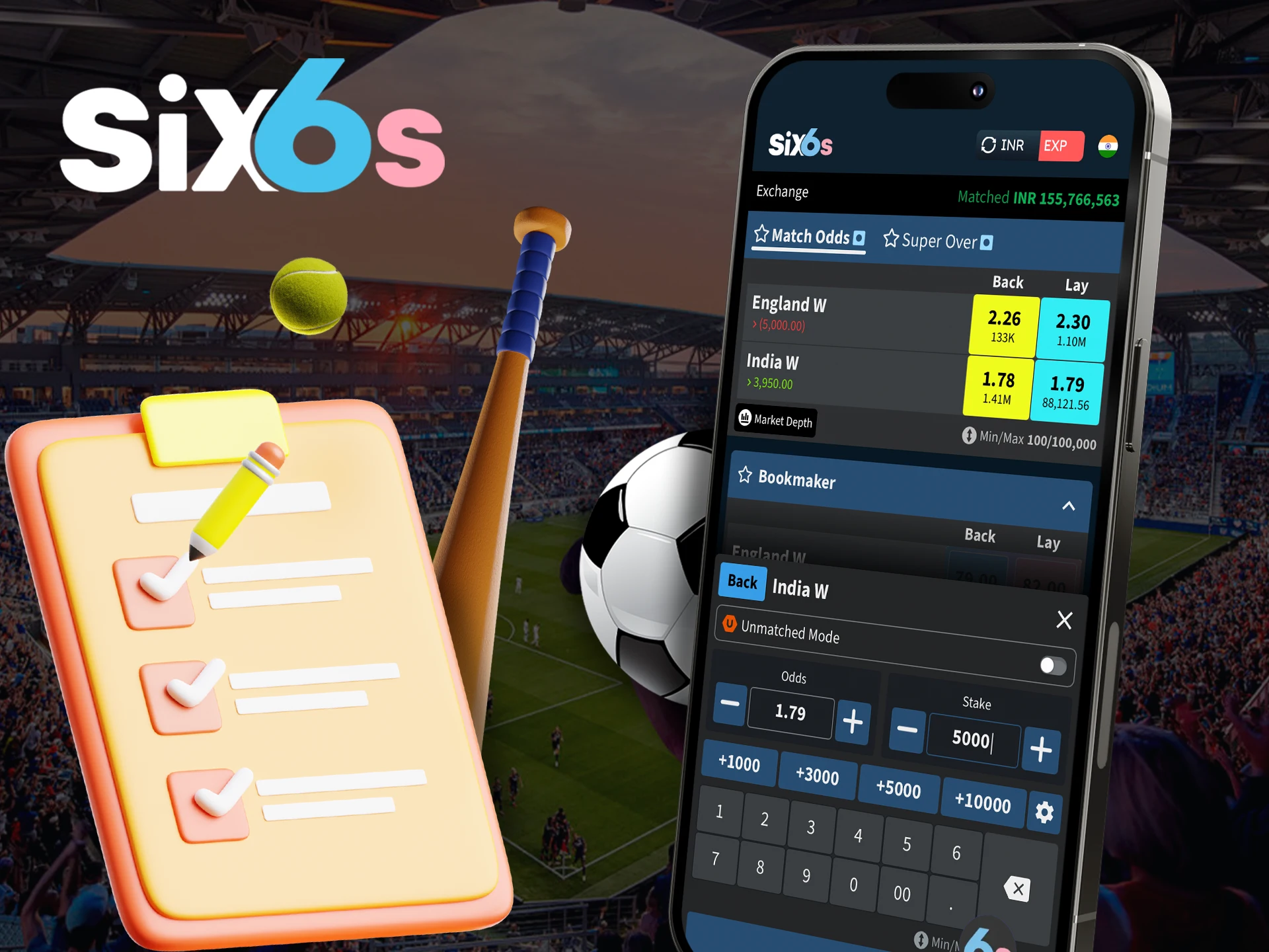 Use additional options for betting at Six6s.