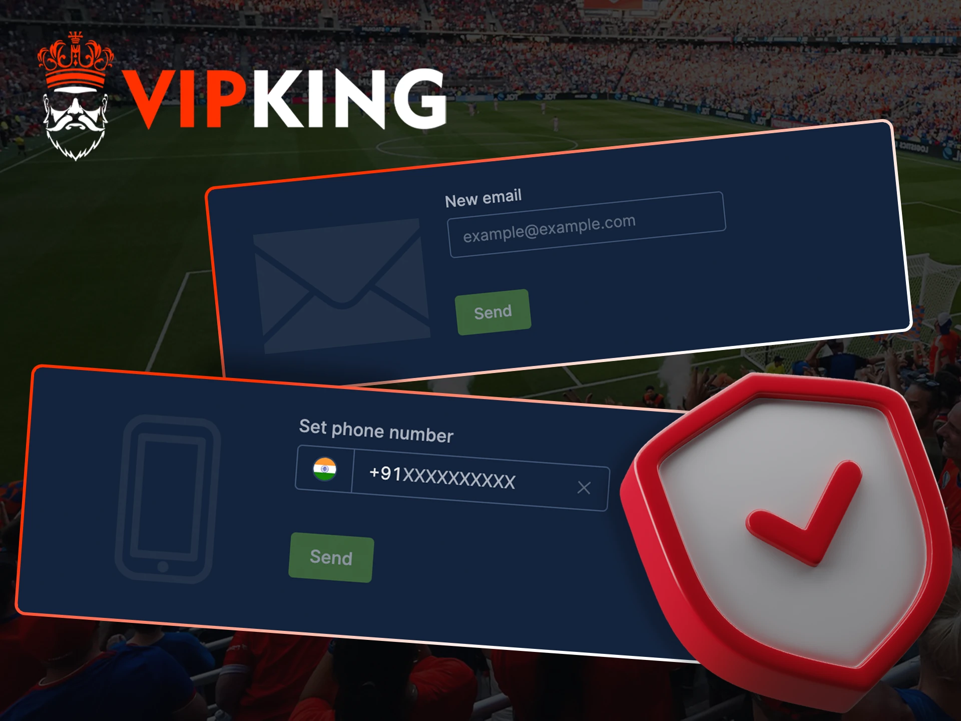 Complete all verification steps to start betting at VipKing.