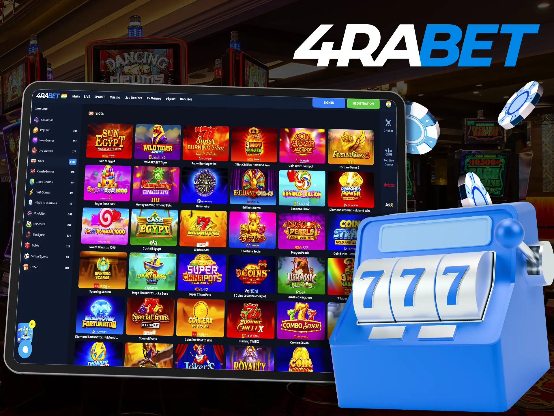 You will definitely enjoy playing slots with 4Rabet.